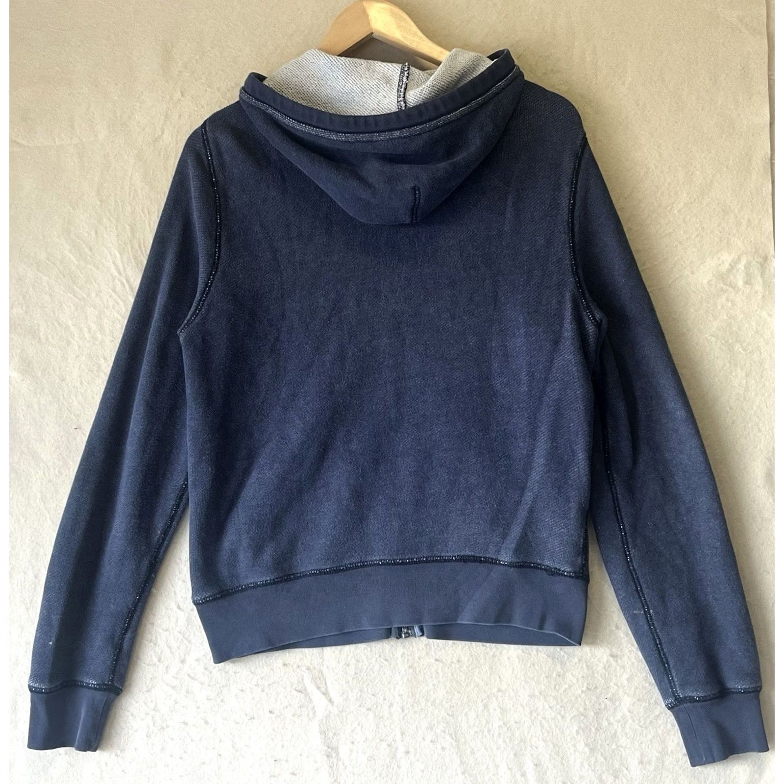 Vintage Penguin Mens Hoodie Sweater Size Medium Blue Cotton Zip Up Size US M / EU 48-50 / 2 - 2 Thumbnail