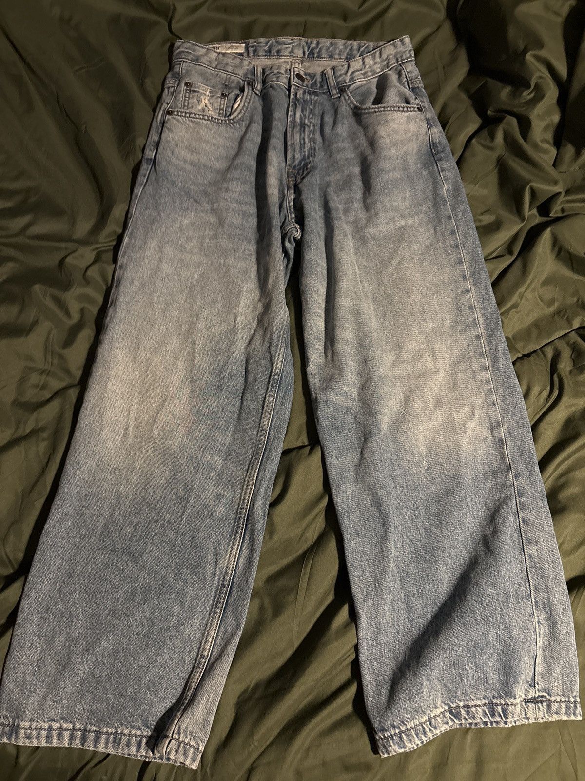 Zara Zara baggy washed blue jeans Size US 32 / EU 48 - 1 Thumbnail