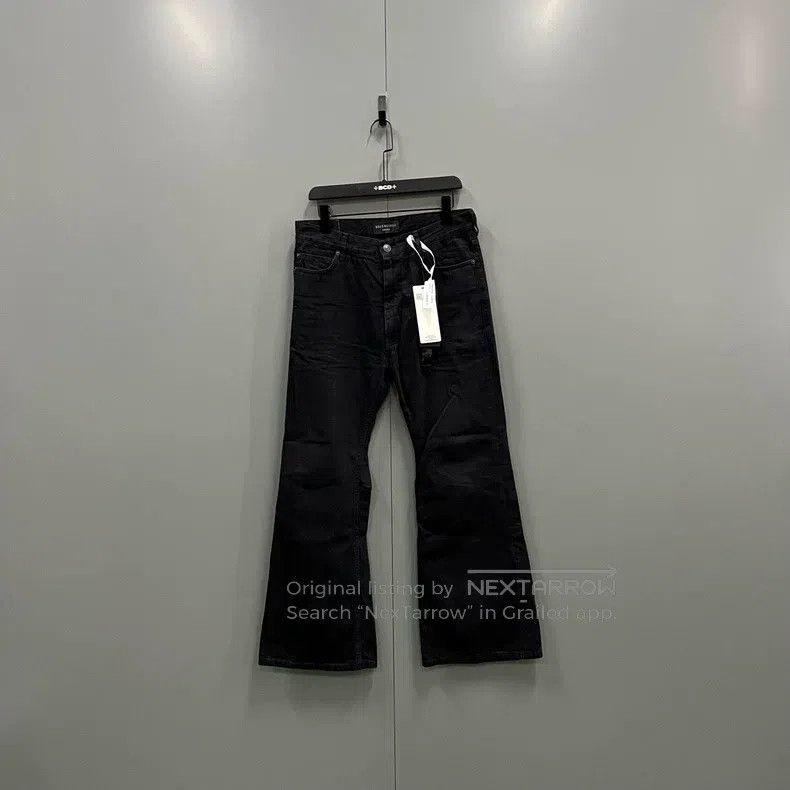 Balenciaga Balenciaga size L Black Denim Flare Pants Size US 27 - 1 Thumbnail