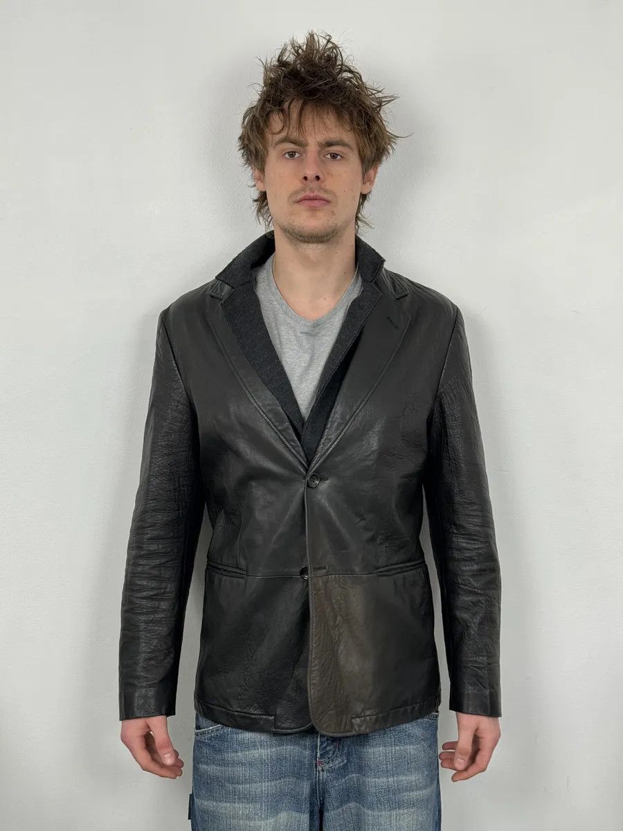 Armani Collezioni 2000s Armani Faded Black Layered Blazer Jacket Size US M / EU 48-50 / 2 - 2 Thumbnail