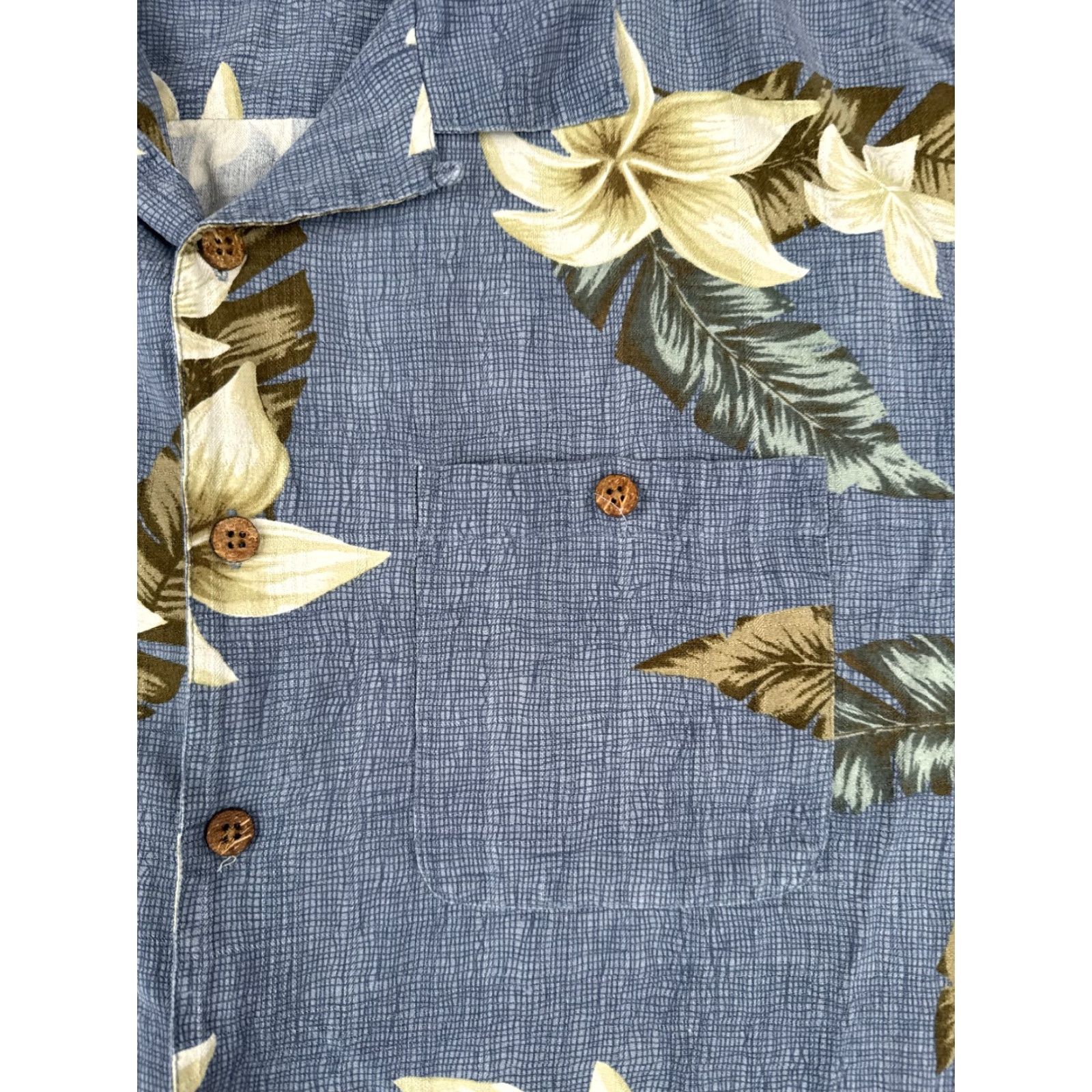 Vintage Island Republic Shirt Men 2XL Blue Floral Silk Blend Button Up Hawaiian Size US XXL / EU 58 / 5 - 6 Thumbnail