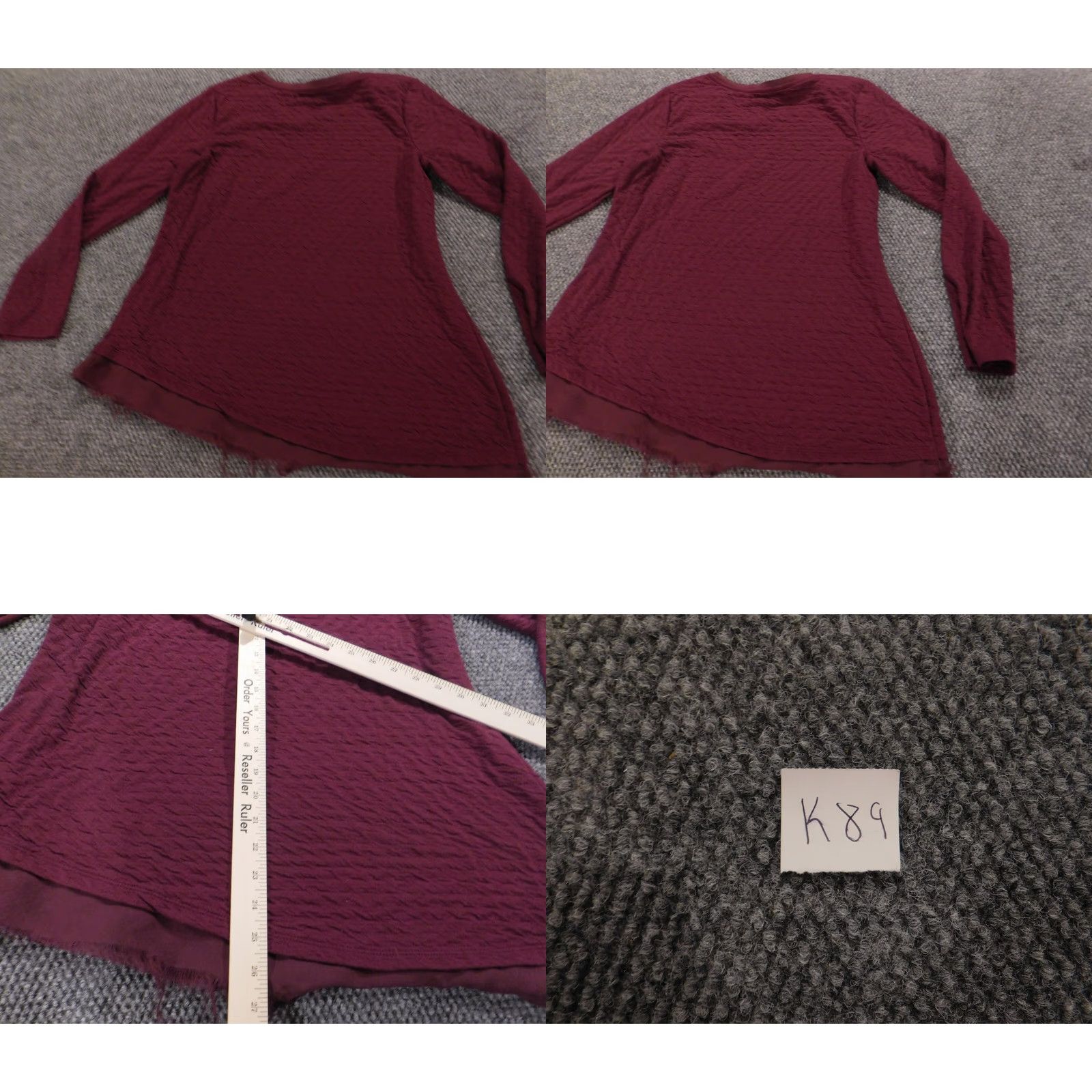 Vintage Simply Vera Vera Wang Blouse Women L Purple Crew Neck Pullover Modal Rayon Stretch Regular Classic Short/Sleeve? Size L / US 10 / IT 46 - 8 Thumbnail