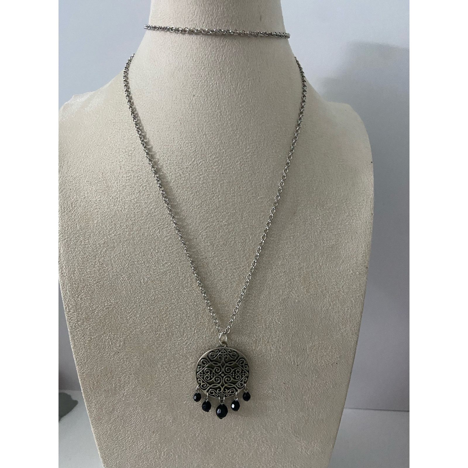 Other Long chain necklace with Upcycled pendant Size ONE SIZE - 5 Thumbnail