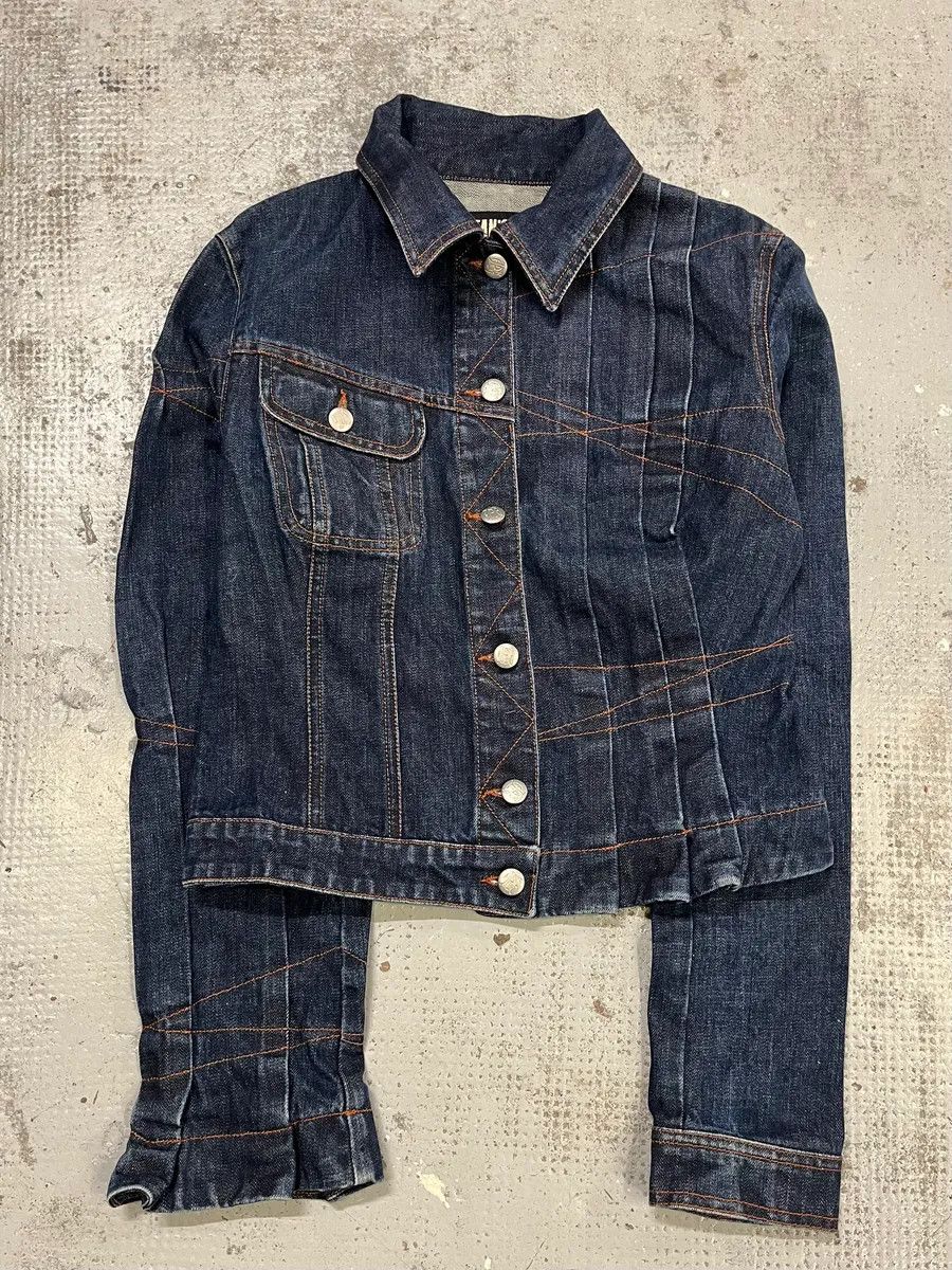 Jean Paul Gaultier 2000s Jean Paul Gaultier Type 1 Asymmetrical Denim Jacket Size M / US 6-8 / IT 42-44 - 4 Thumbnail
