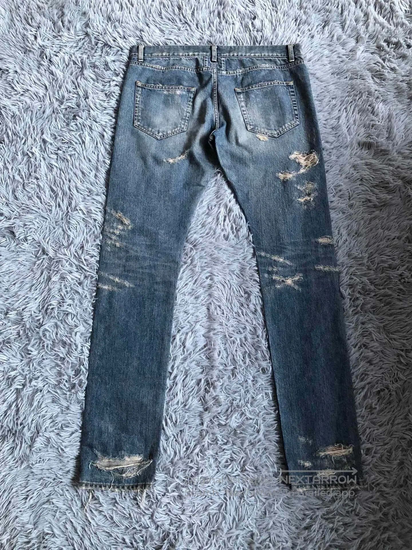 Saint Laurent Paris Saint Laurent SLP 13FW Runway Distressed Jeans. Size US 34 / EU 50 - 5 Thumbnail