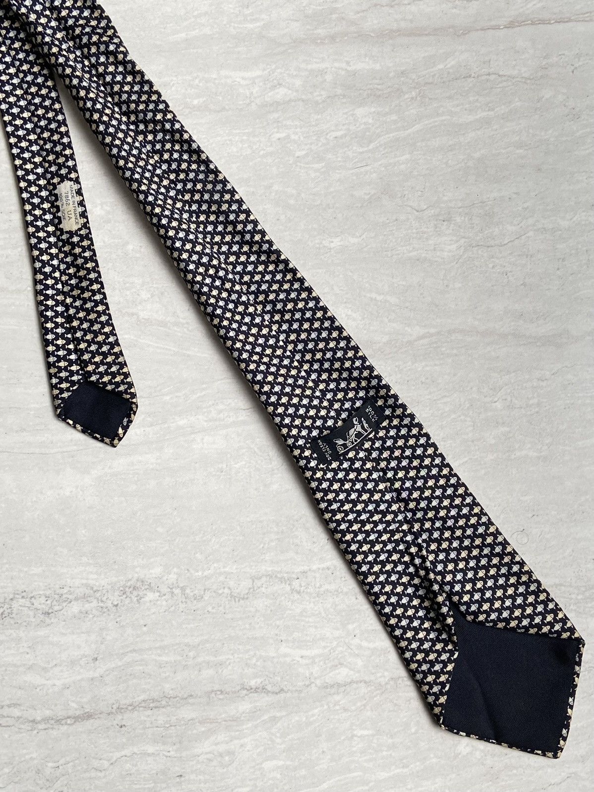 Hermes HERMES Paris Motive Tie Size ONE SIZE - 4 Thumbnail