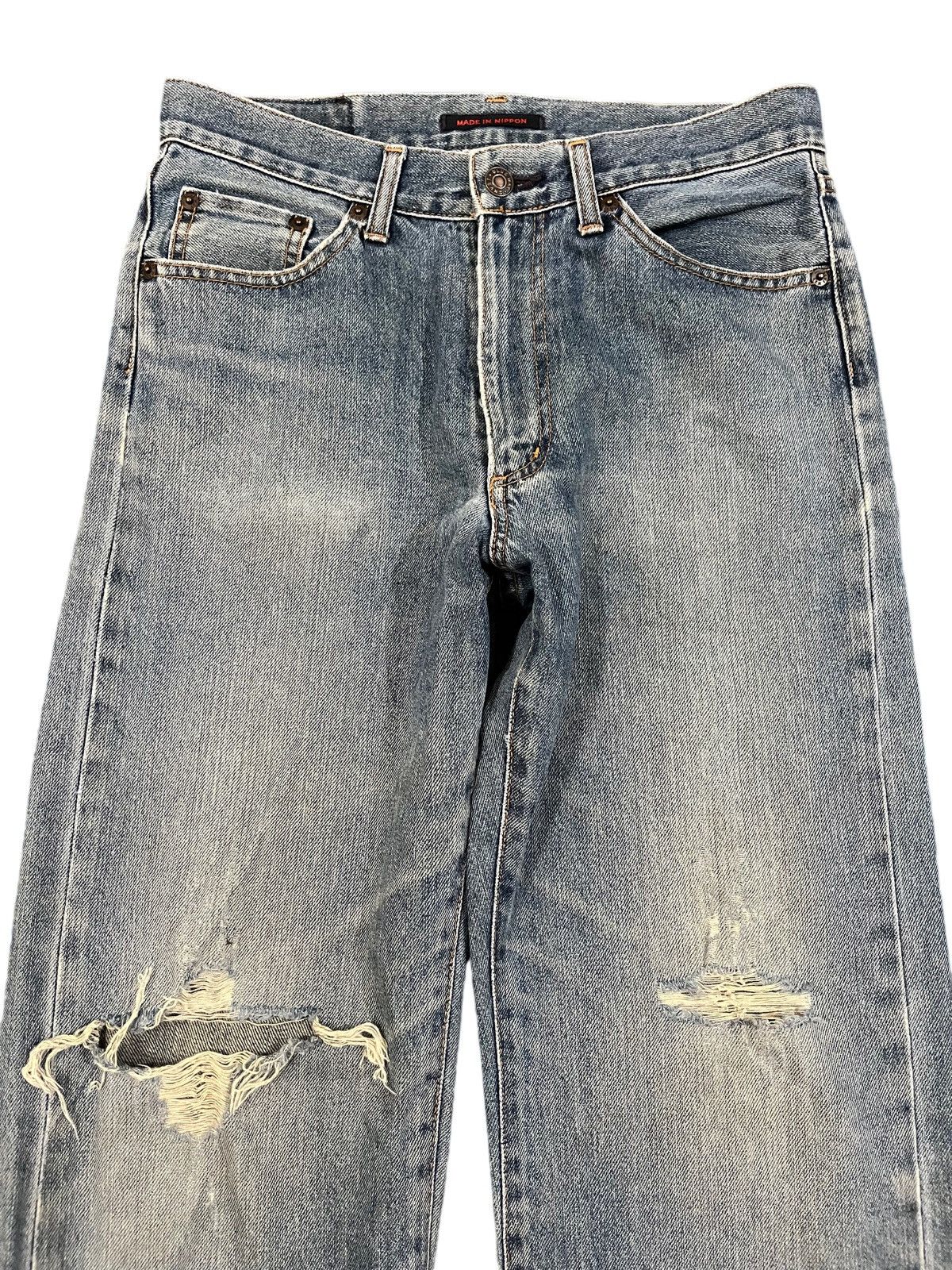 Blue Blue Japan × Vintage × Yasuyuki Ishii Vintage Blue Way Faded Distressed Denim Size US 29 - 2 Thumbnail
