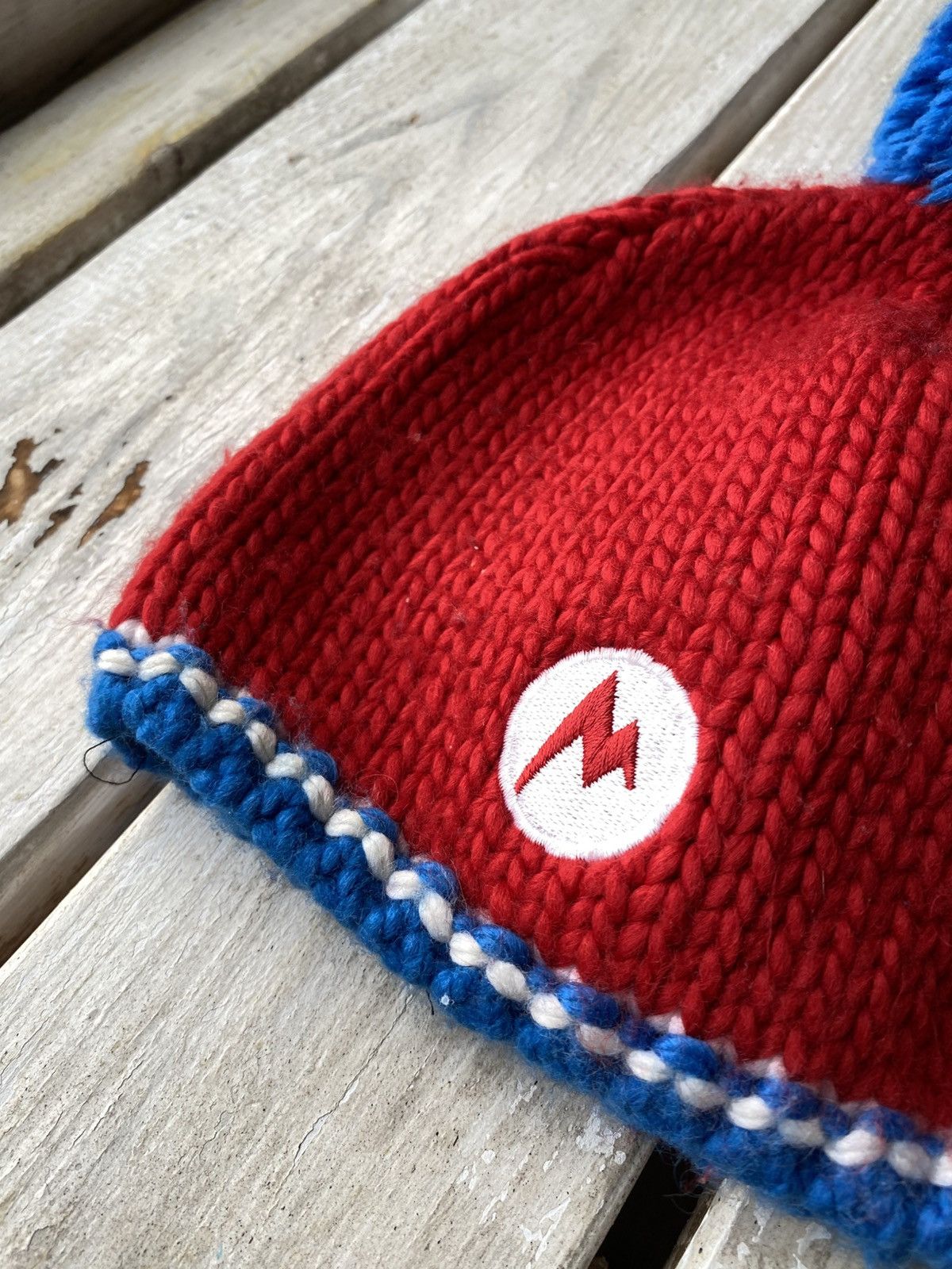 Marmot × Vintage Vintage 90s Rare Marmot Beanie Knit Hat Size ONE SIZE - 2 Thumbnail