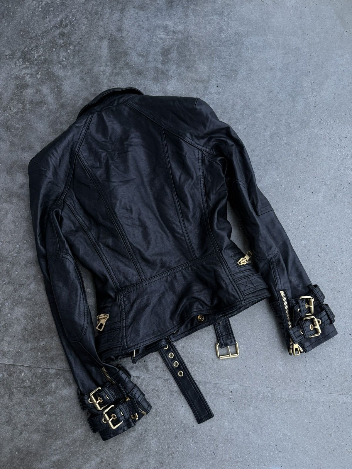 Balmain × H&M ❗️RARE❗️Balmain x h&m collab leather jacket Size XS / US 0-2 / IT 36-38 - 5 Thumbnail