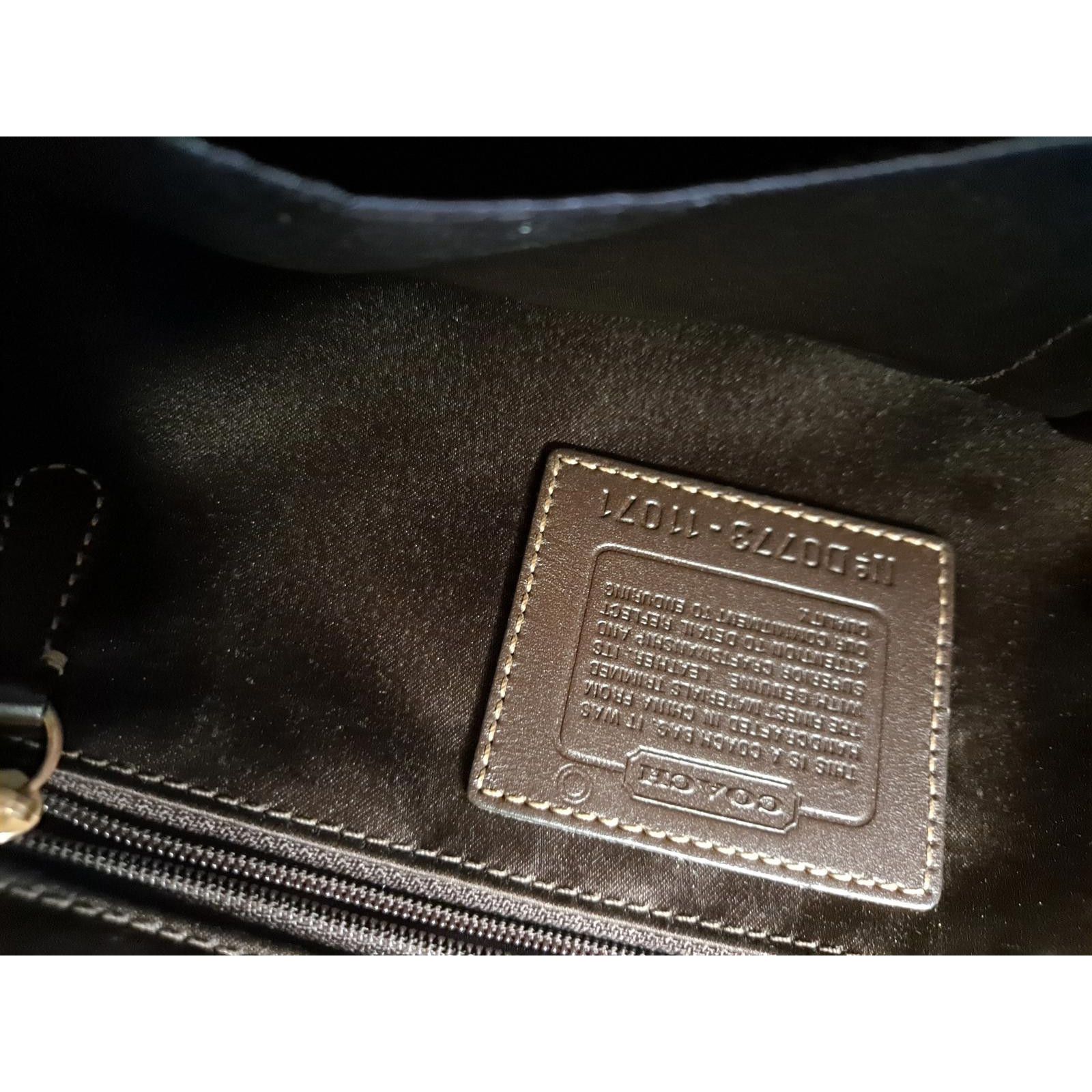 Coach Coach Hampton Handbag Signature #D0773-11071 Dark Chocolate Size ONE SIZE - 8 Thumbnail