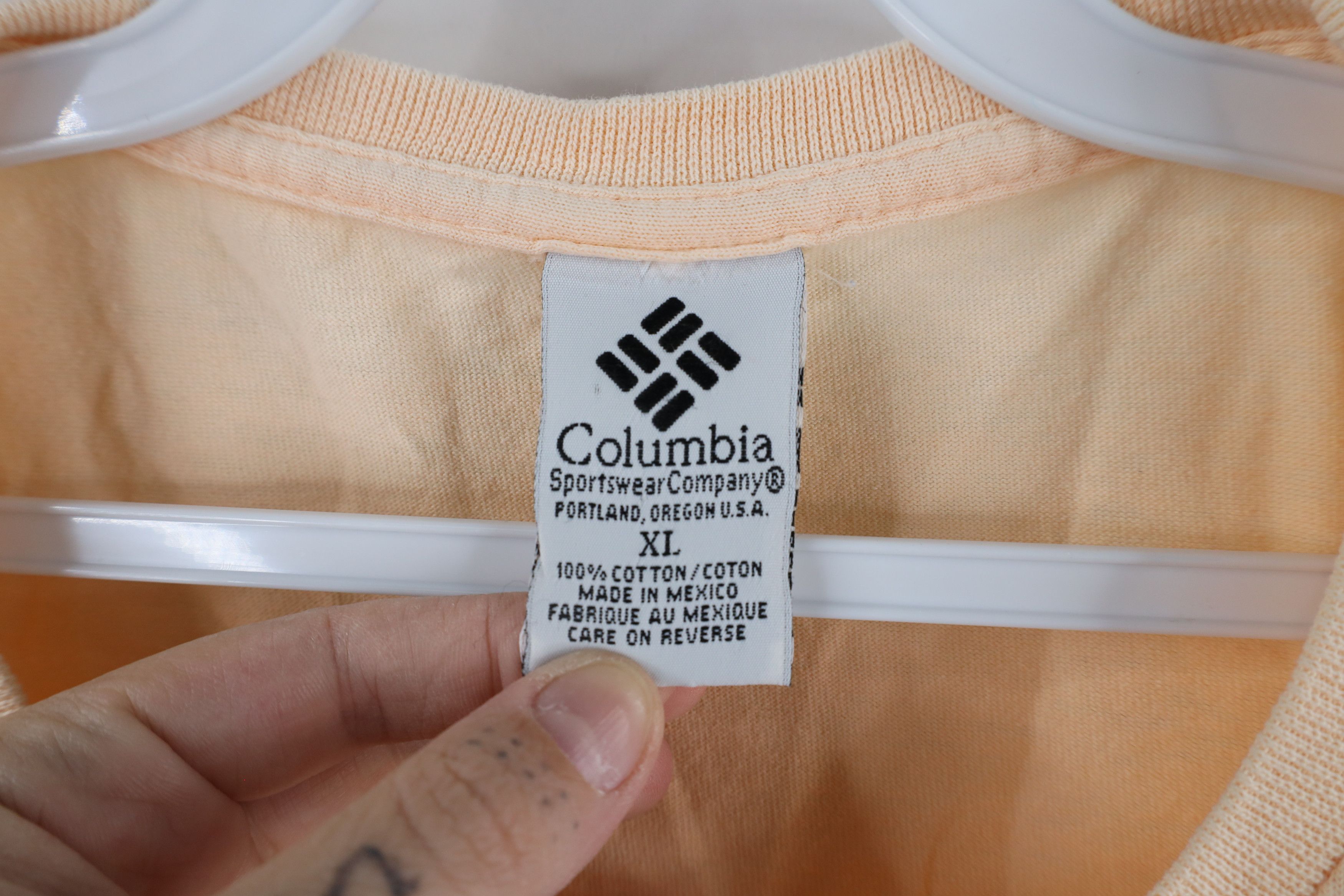 Columbia × Vintage Vintage 90s Columbia Faded Flower Short Sleeve T-Shirt Size XL / US 12-14 / IT 48-50 - 7 Thumbnail