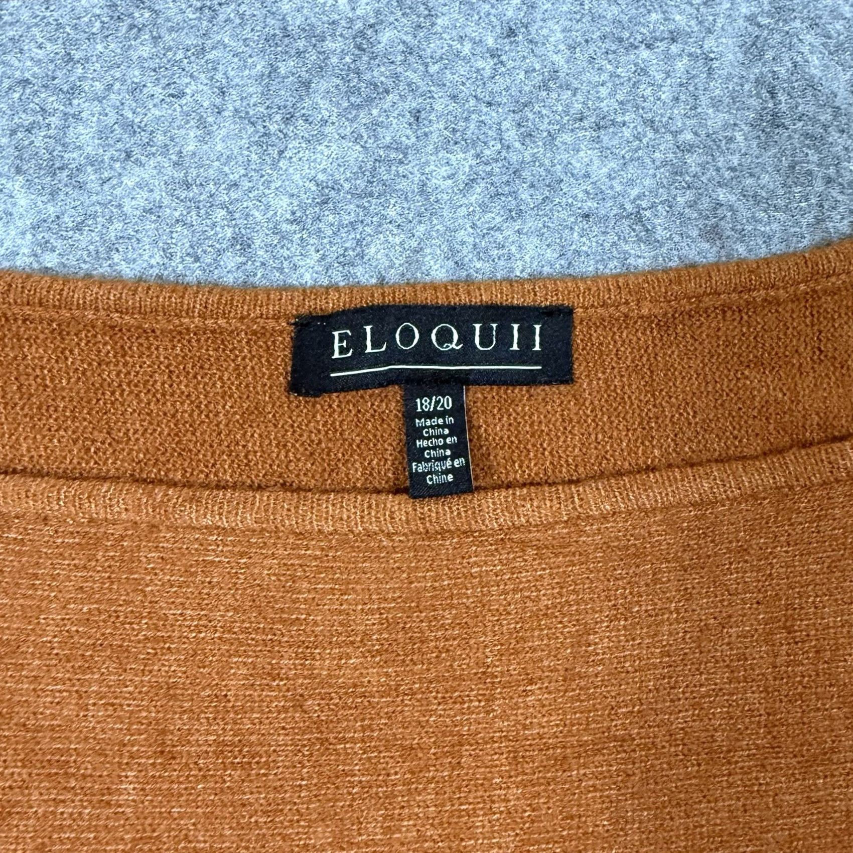 Vintage VINTAGE Eloquii Overside Draped Cropped Stretch Sweater Fit Women's Size 18/20 Brown NWT Size XXL / US 16-18 / IT 52-54 - 3 Thumbnail