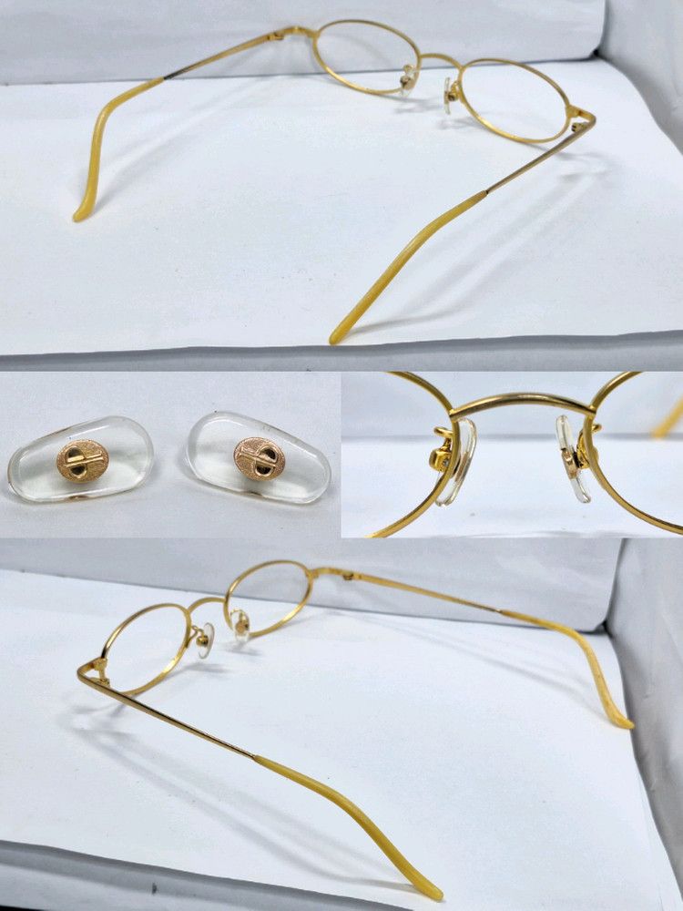 Vintage Marina Picasso Collection Oval Gold Glasses Frame 47-19 Size ONE SIZE - 6 Thumbnail
