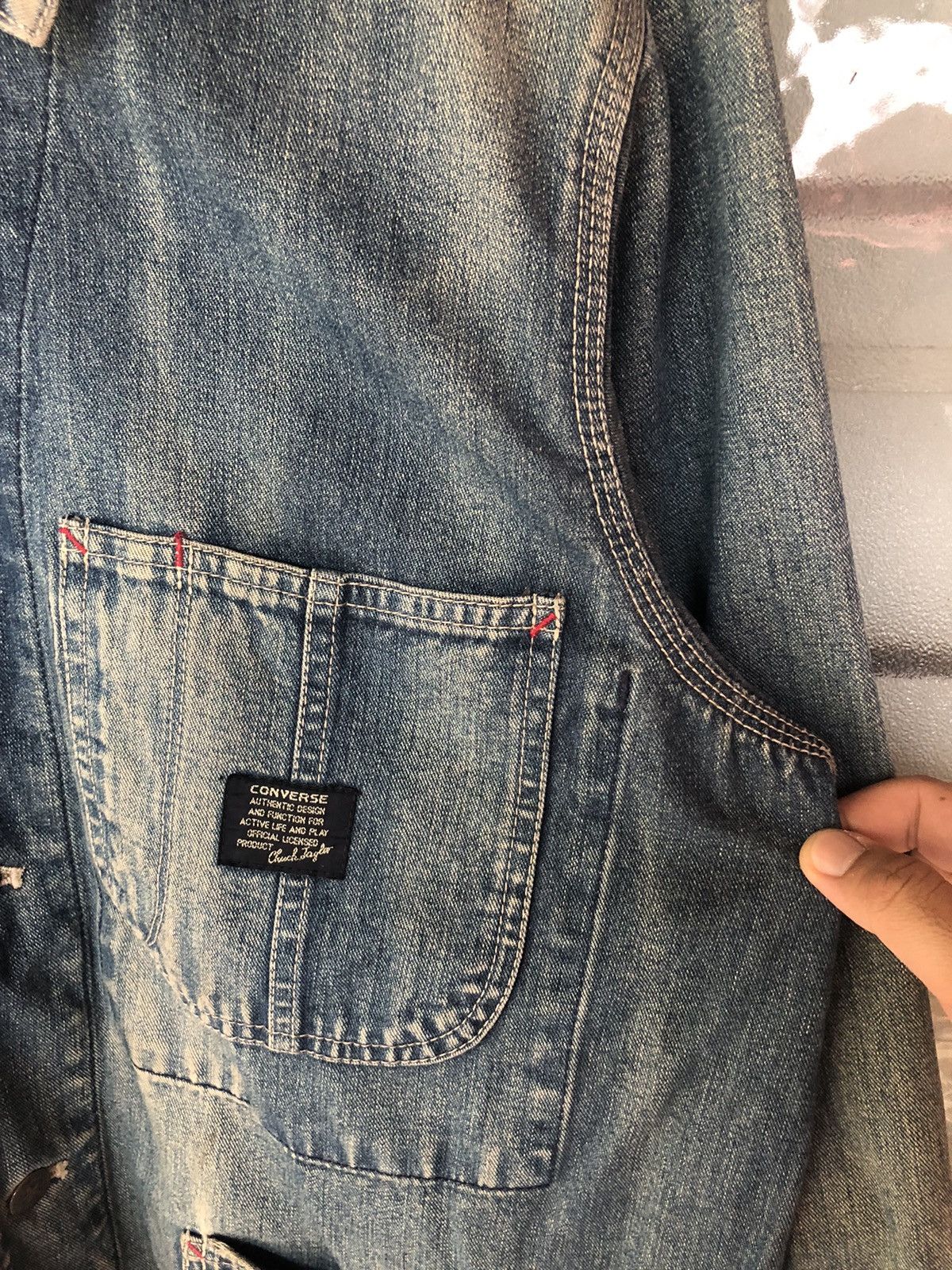 Converse Vintage Converse Distressed Denim Jacket Size US M / EU 48-50 / 2 - 4 Thumbnail