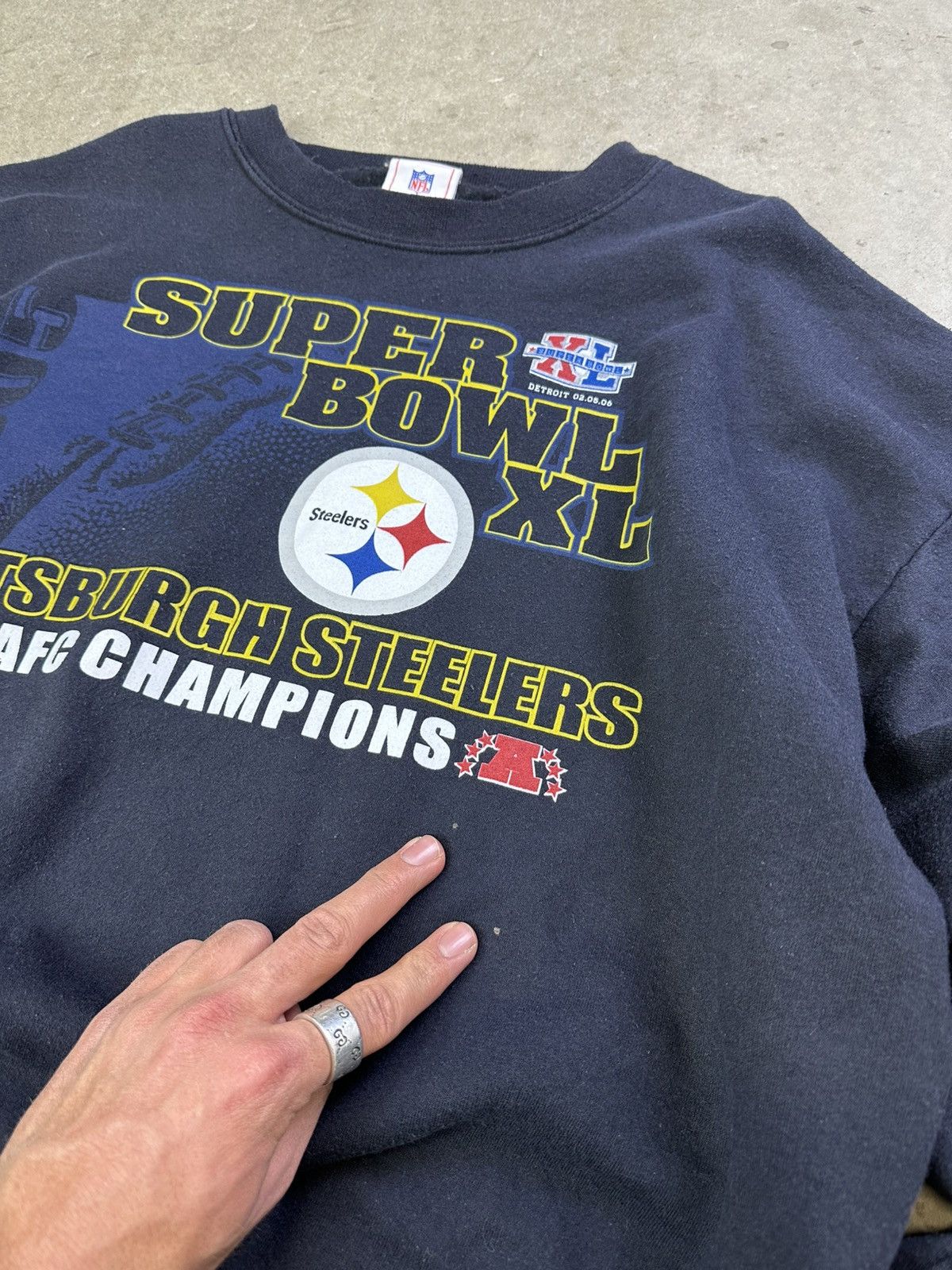 Vintage Vintage Boxy Crewneck Pittsburgh Steelers Superbowl XXL Size US XXL / EU 58 / 5 - 3 Thumbnail