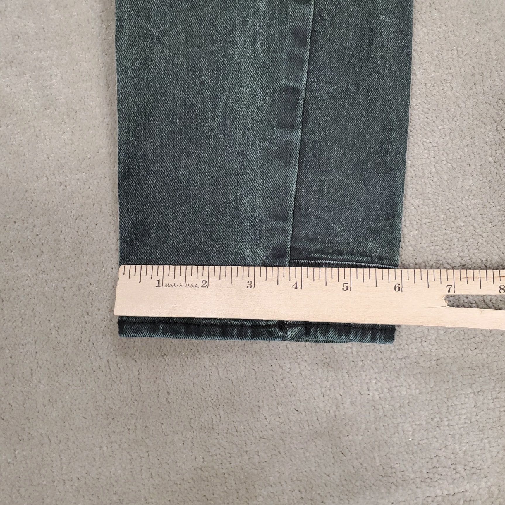 G-Star Mens G Star Raw Jeans 33x30 Green Slim Straight Leg Denim Waxed Cotton Blend Solid 3D Logo Pockets Stretch Regular Size US 33 - 7 Thumbnail
