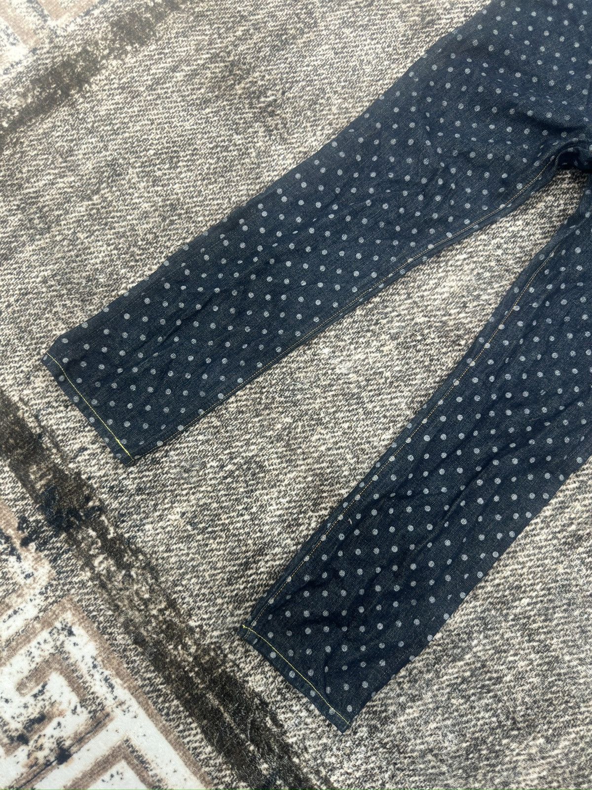 If Six Was Nine × Kapital × Kapital Kountry Polkadot Cropped Denim Pant By Kapital Size US 29 - 2 Thumbnail