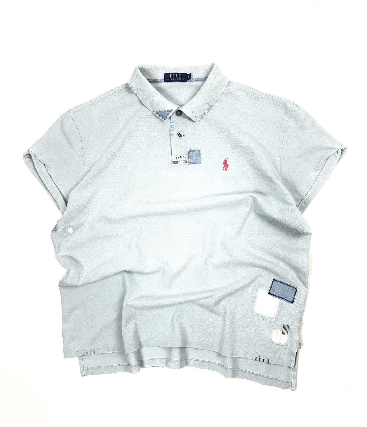 Polo Ralph Lauren Ralph Lauren Polo Shirt Distressed Patchwork Paint Splatter Size US XL / EU 56 / 4 - 1 Thumbnail