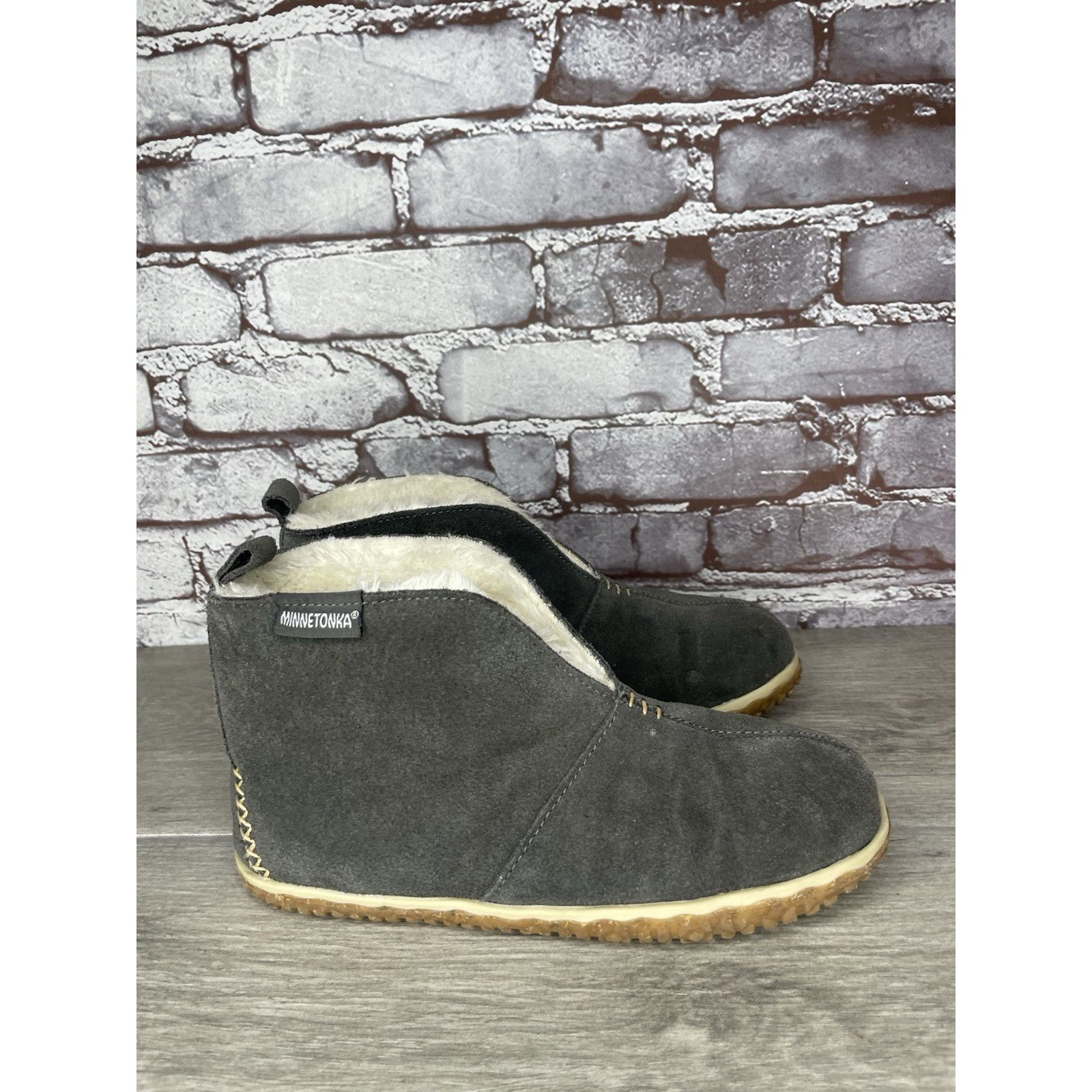 Minnetonka Minnetonka Tucson Gray Suede Southwestern Fur Lined Booties Size US 7 / IT 37 - 15 Thumbnail