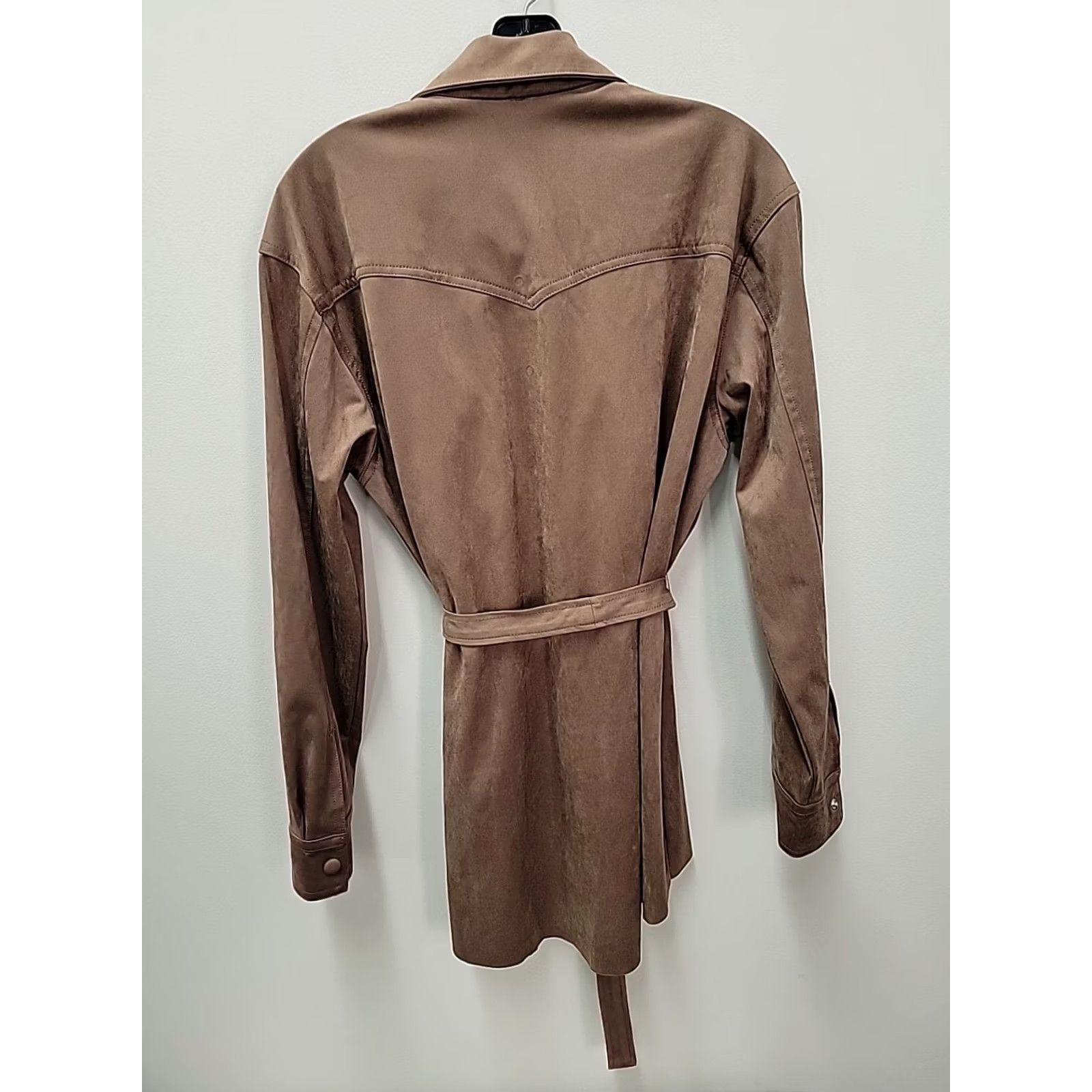 Stetson Stetson Shirt Jacket Belted Brown Womens M Medium Faux Suede Spandex Polyester Belted Size M / US 6-8 / IT 42-44 - 5 Thumbnail