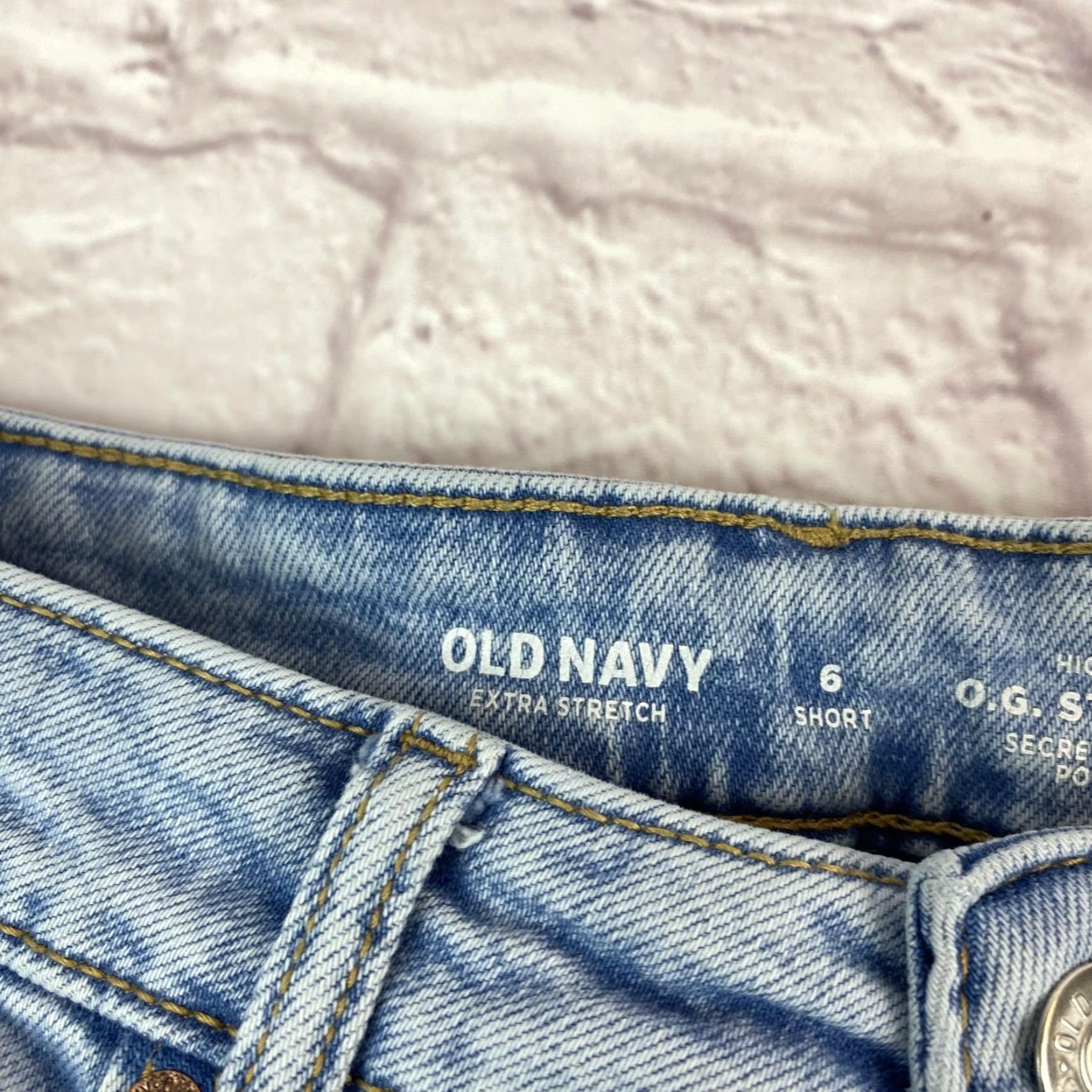 Old Navy Old Navy Jeans Womens 6 Short O.G. Straight High Rise Distressed Stretch Denim Jeans Womens Distressed Blue 90s? Size 28" / US 6 / IT 42 - 3 Thumbnail