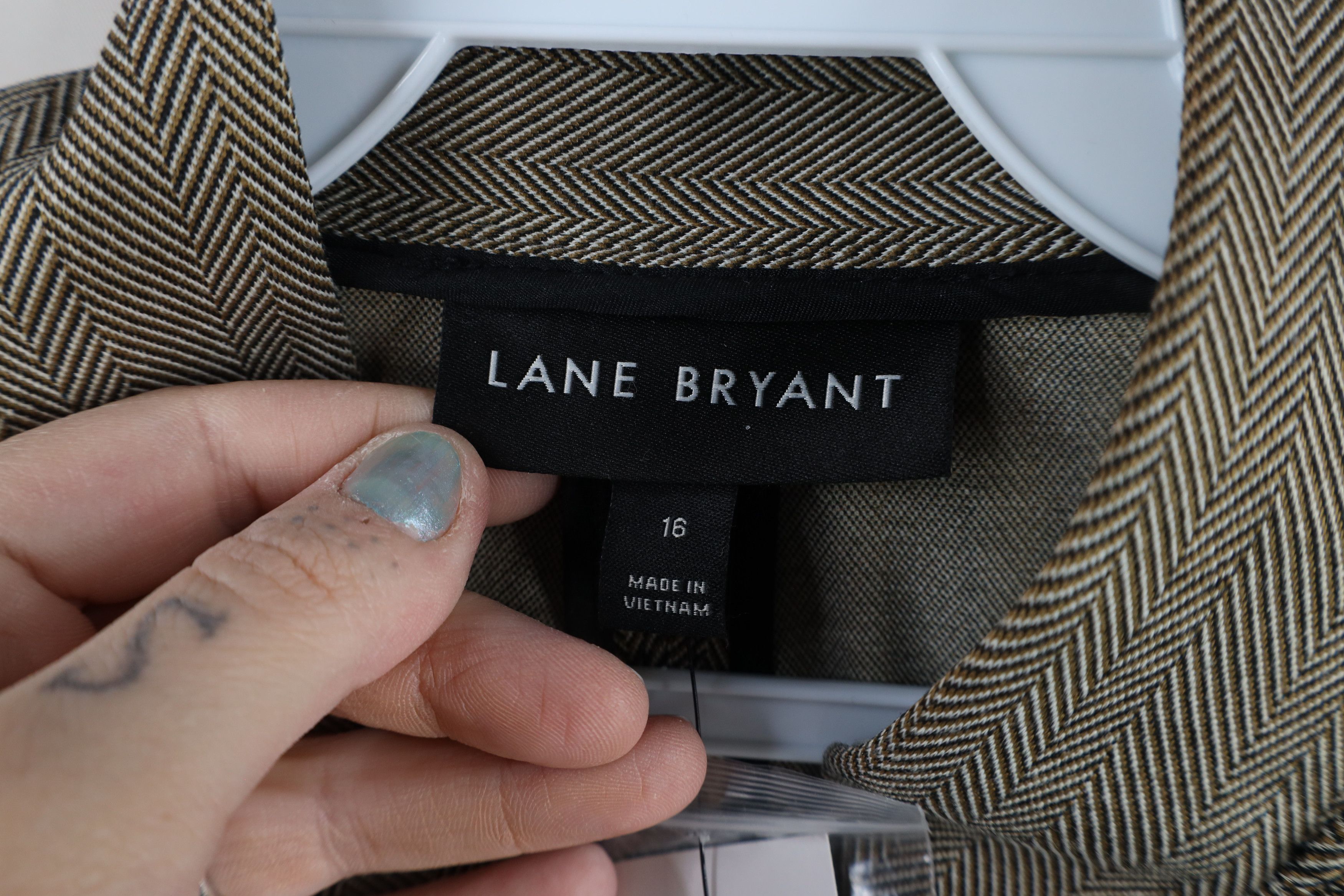 Vintage New Lane Bryant Military Style Clasp Blazer Jacket Coat Size XXL / US 16-18 / IT 52-54 - 9 Thumbnail
