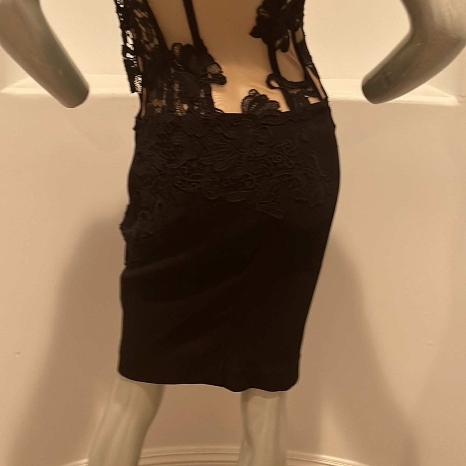 Ermanno Scervino ERMANNO SCERVINO Black Corset Dress Cocktail Designer IT42 Size M / US 6-8 / IT 42-44 - 10 Thumbnail