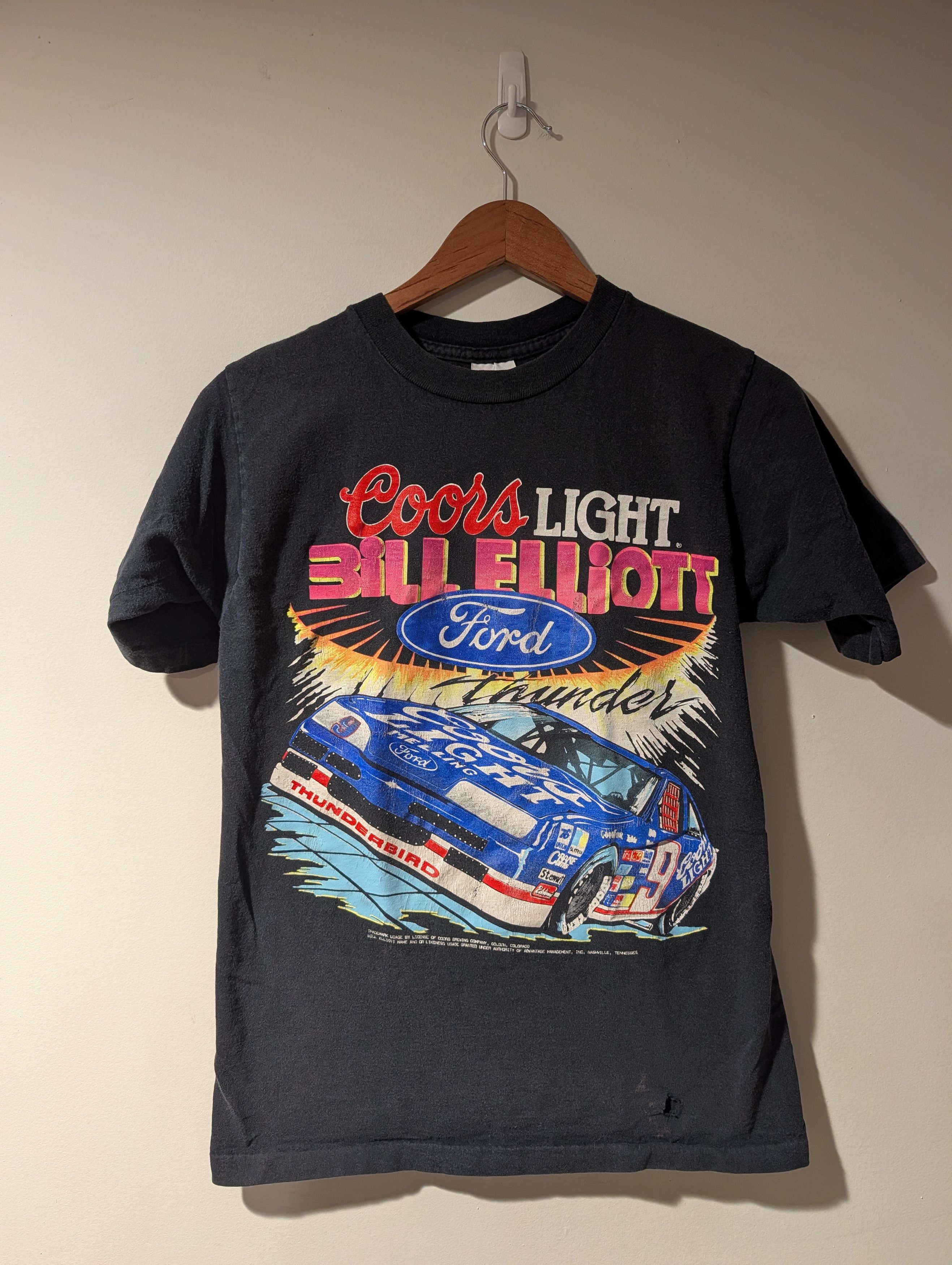 NASCAR Vintage 90s NASCAR Bill Elliott Shirt Coors Ford Racing Tee Size US M / EU 48-50 / 2 - 1 Thumbnail