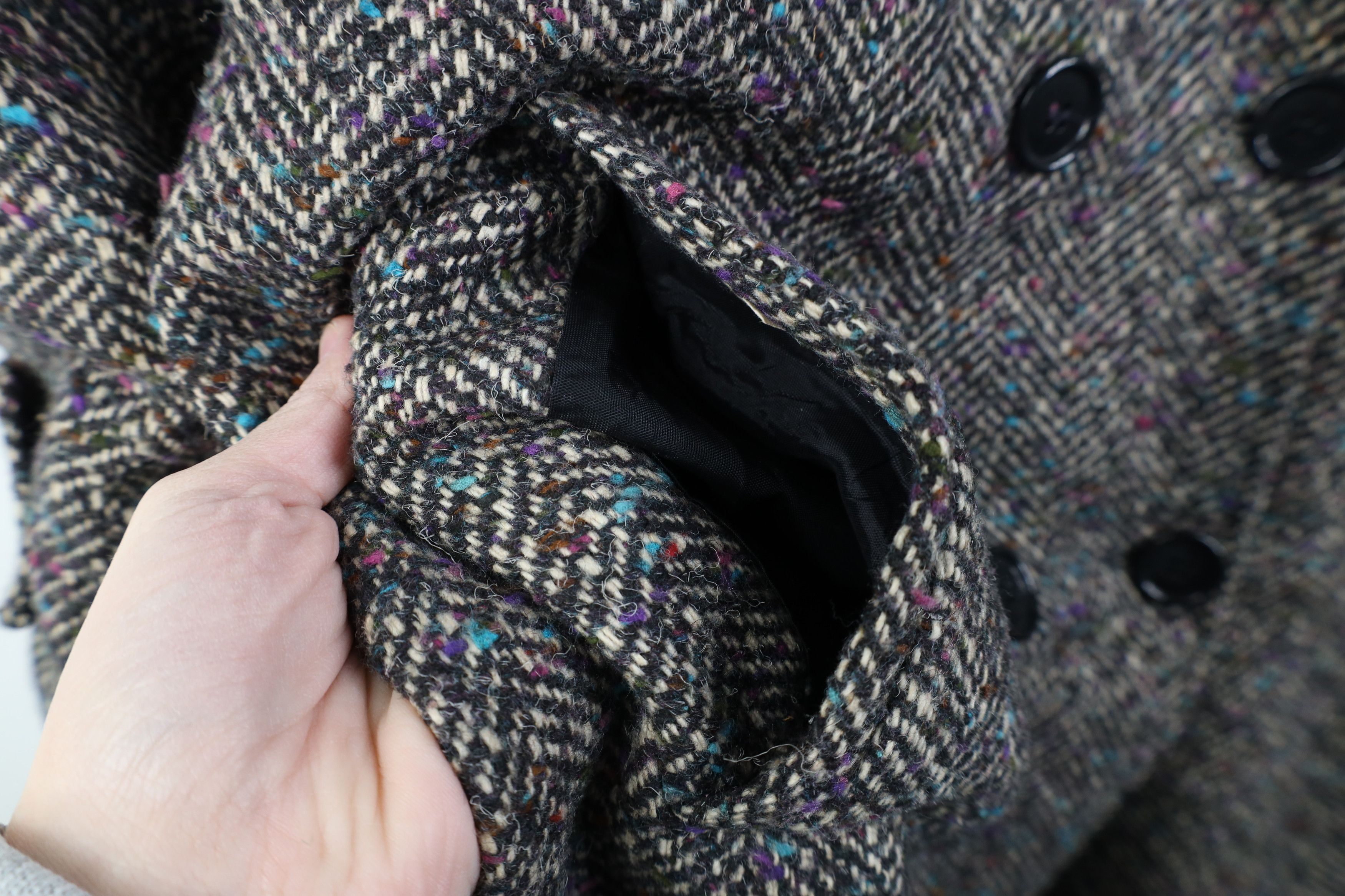 Vintage Vintage 80s 90s Streetwear Wool Tweed Overcoat Jacket USA Size XXL / US 16-18 / IT 52-54 - 7 Thumbnail