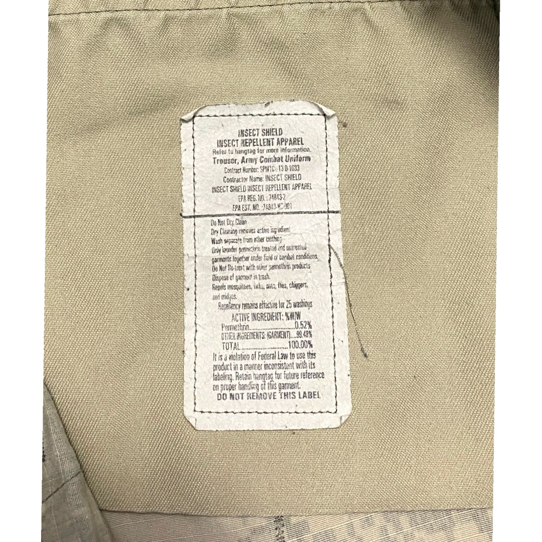 Vintage US Army Trouser Combat Uniform Pants Men 34x33 Camo Green Nylon ACU Military Workwear Size US 34 / EU 50 - 7 Thumbnail