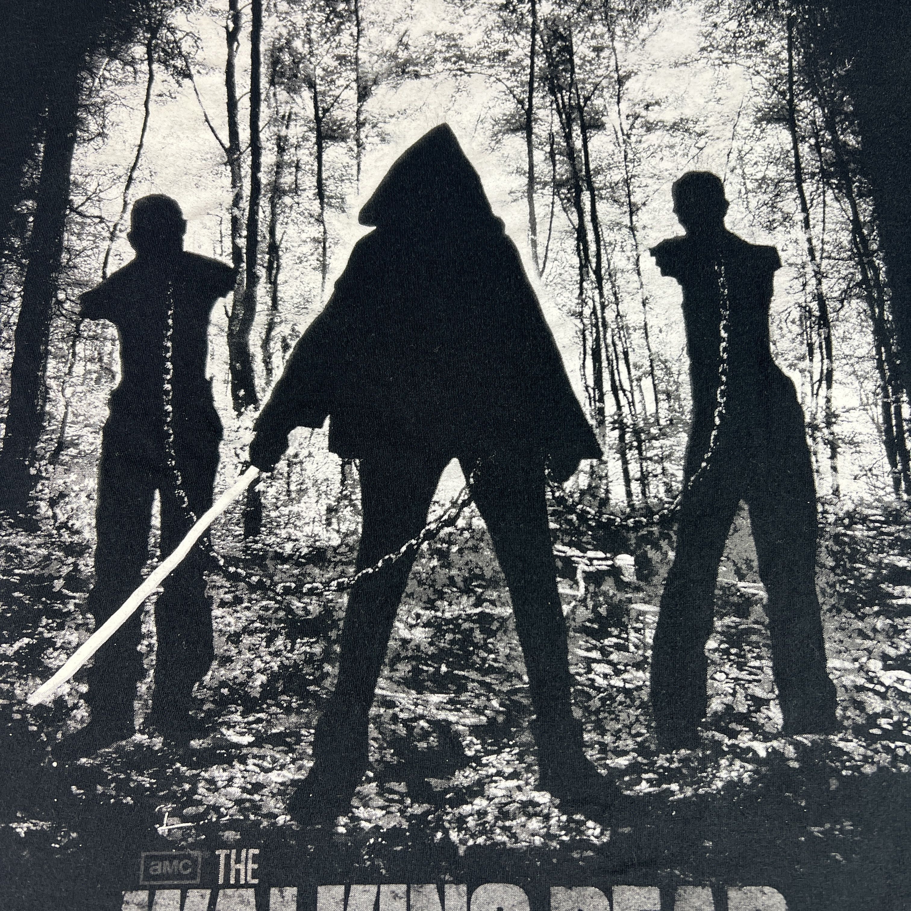 Jerzees The Walking Dead Shirt Black White Michonne Pet Walkers Tee Size US M / EU 48-50 / 2 - 3 Thumbnail