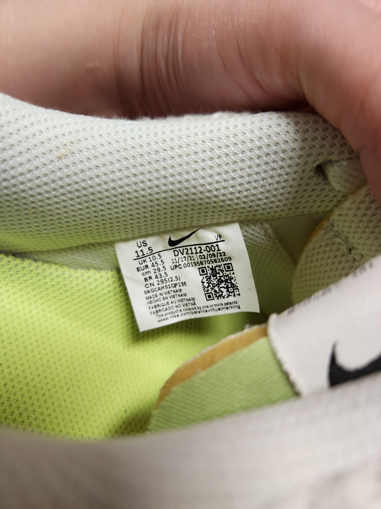 Nike Air Force 1 Next Nature Hemp DV2112-001 11.5 US DS Size US 11.5 / EU 44-45 - 6 Thumbnail