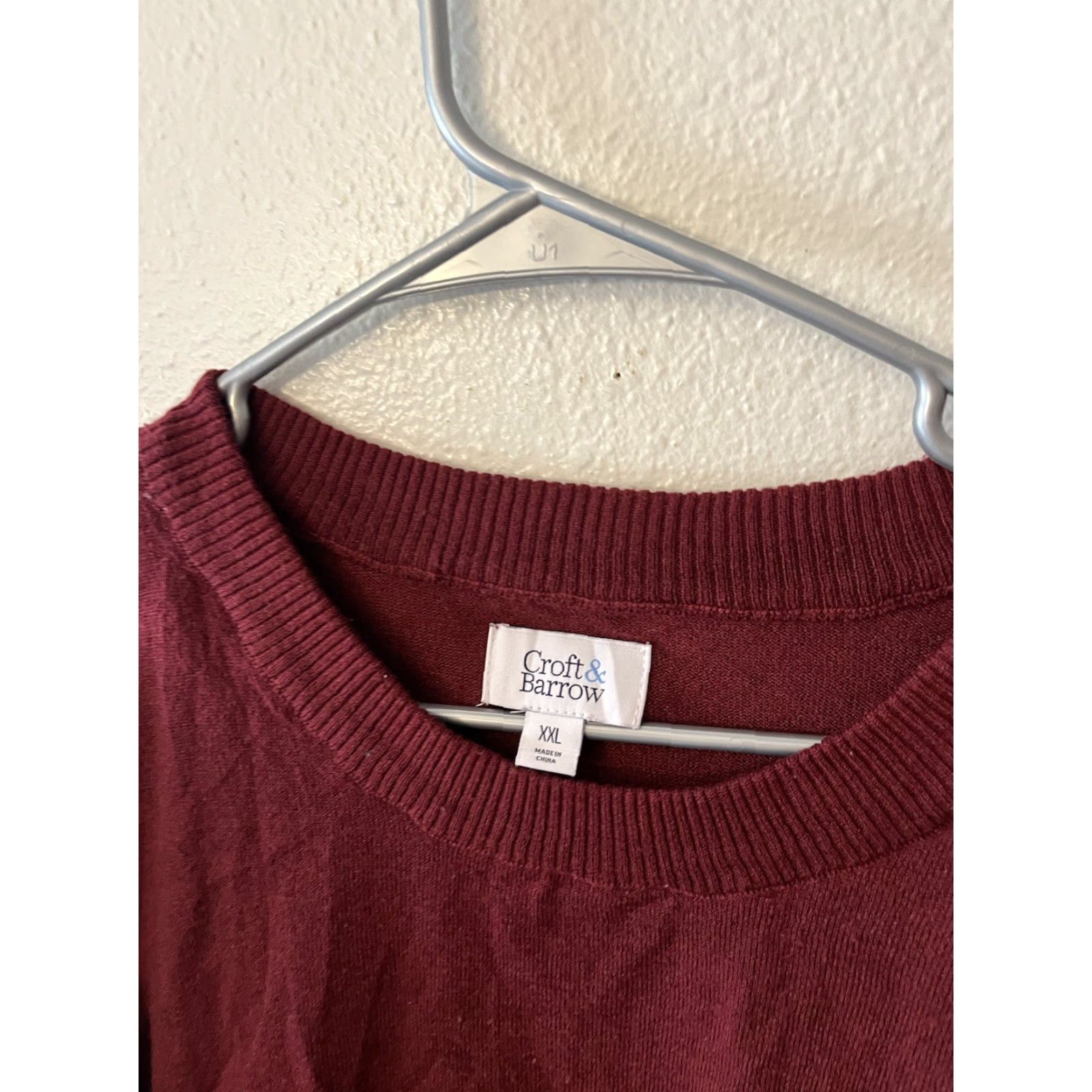 Croft & Barrow Croft & Barrow Crew Neck Burgundy Plaid Pullover Sweater XXL Women Size XXL / US 16-18 / IT 52-54 - 2 Thumbnail
