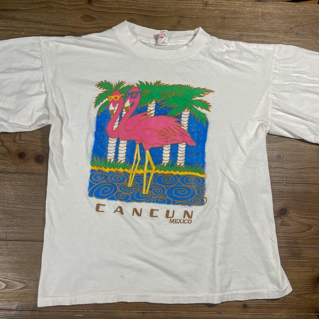 Vintage Vintage 90’s Cancun Cool Flamingo T-Shirt Size US L / EU 52-54 / 3 - 1 Thumbnail