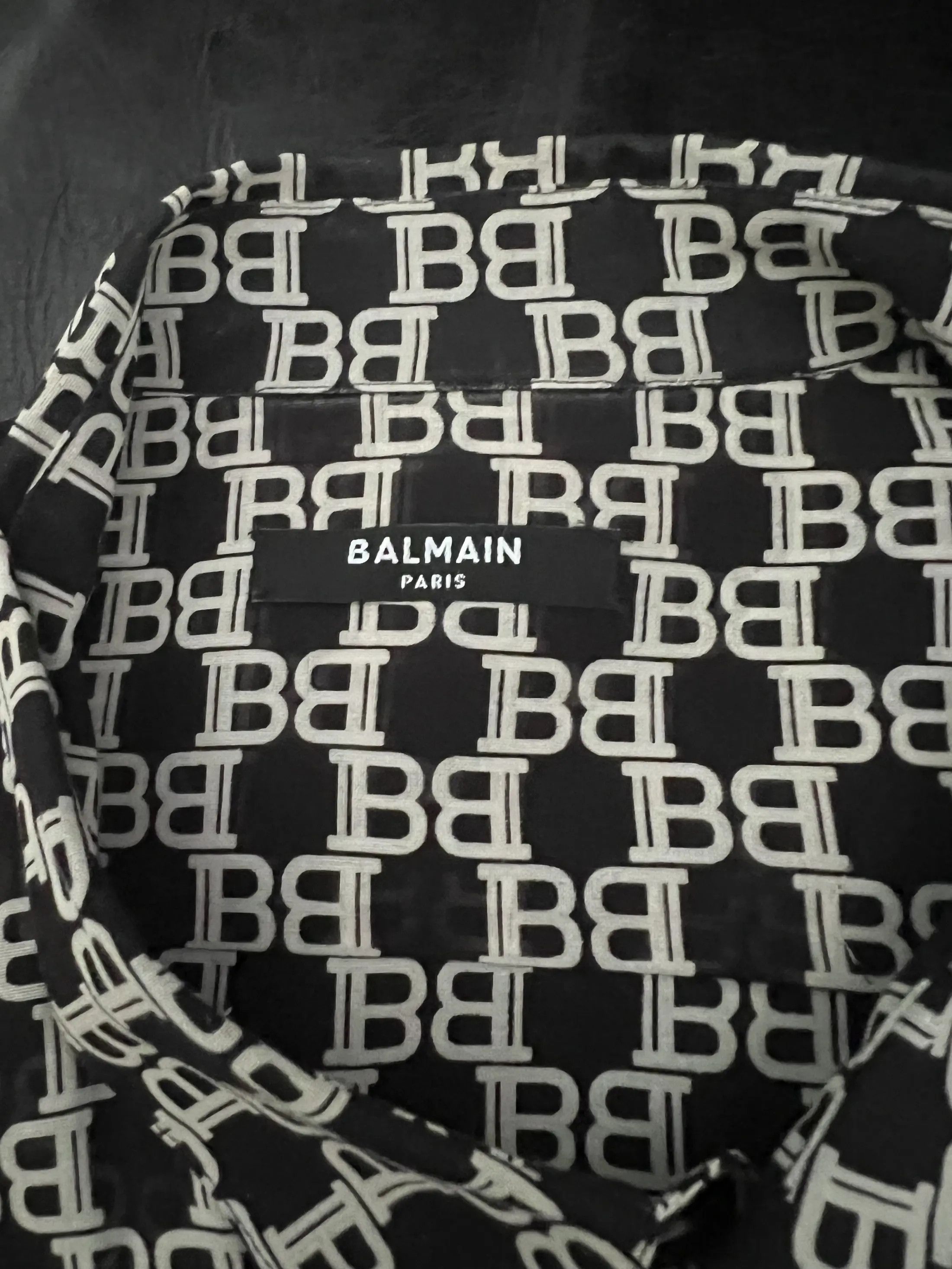 Balmain Monogram-Print Long-Sleeved Shirt Size US L / EU 52-54 / 3 - 9 Thumbnail