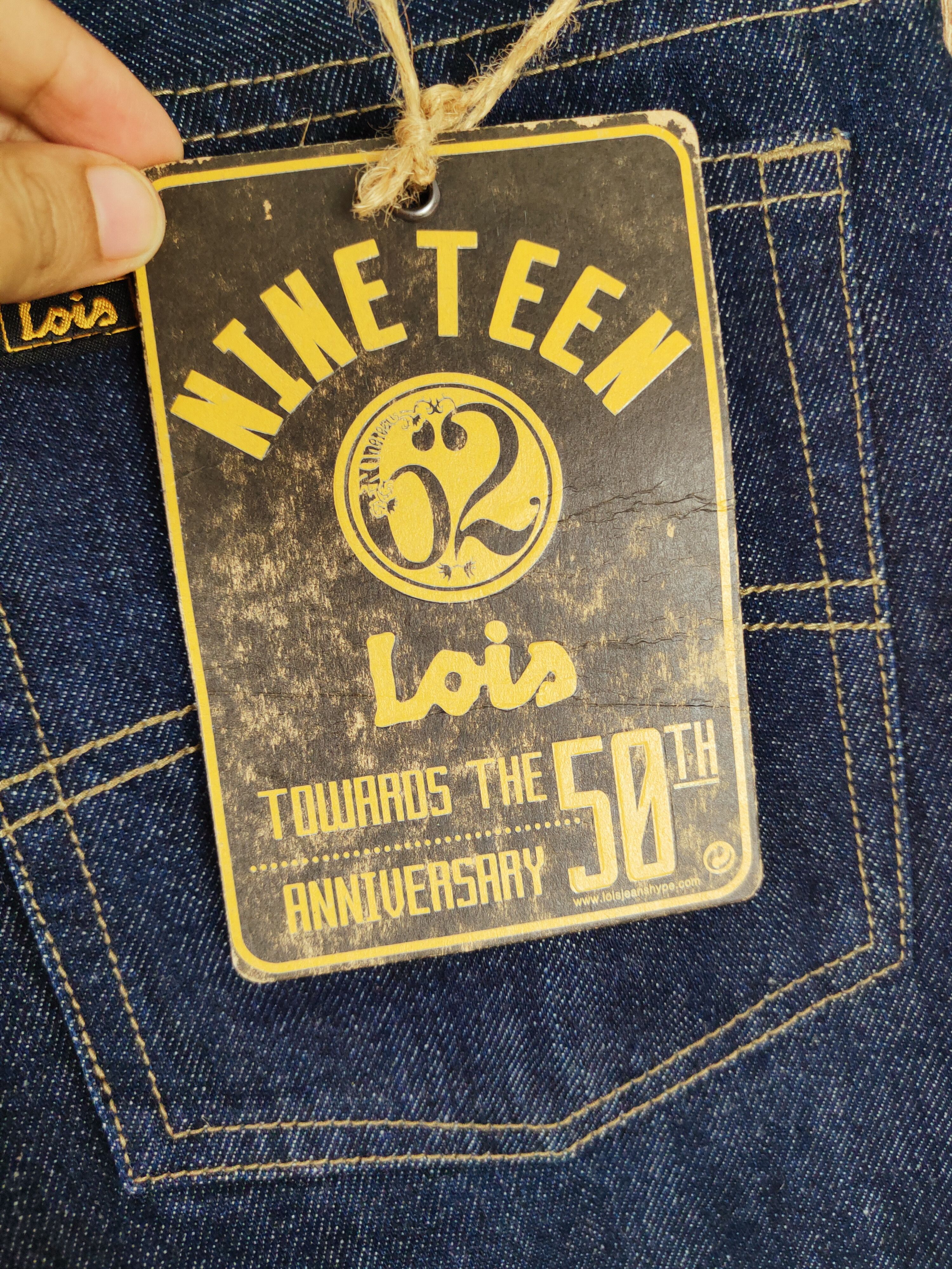 Japanese Brand × Vintage 1962 Lois 50th Anniversary Dark Blue Distressed Ripped Jeans Size US 35 - 11 Thumbnail