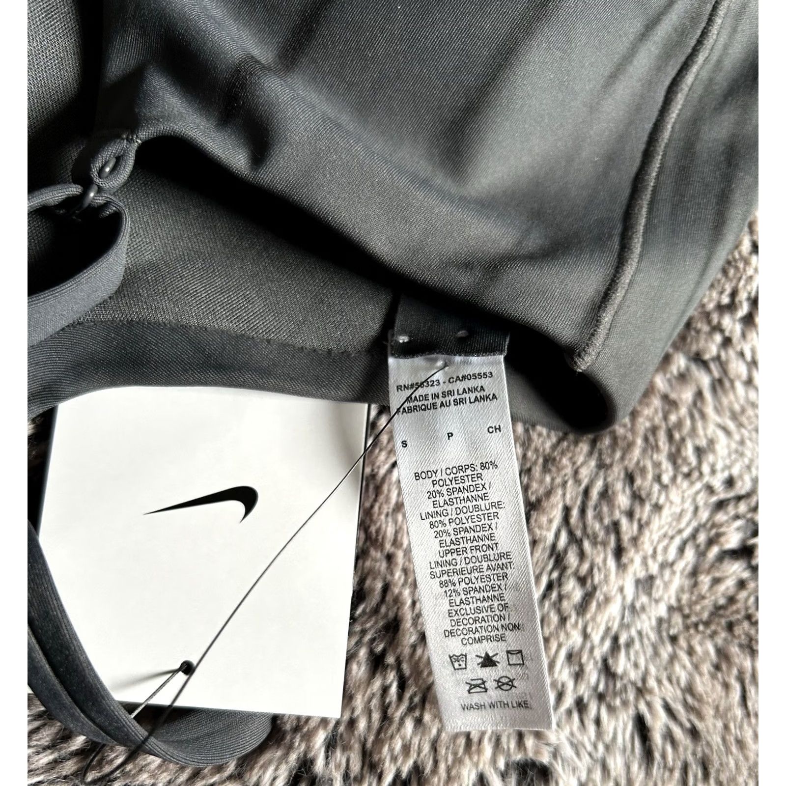 Nike Nike One Women’s Light Support Longline Printed Sports Bra Gray Size S Gray Nike Dri-FIT Activewear Sports Bra Womens Size ONE SIZE - 5 Thumbnail