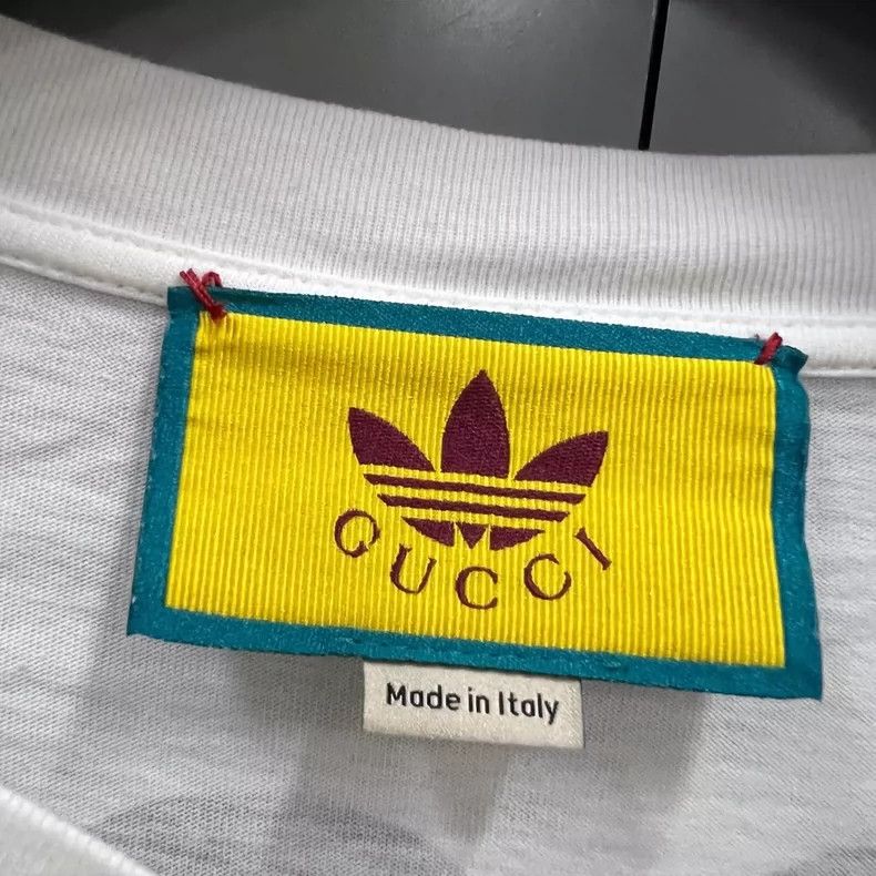 Gucci Adidas Adidas co-branded beige printed logo long slee