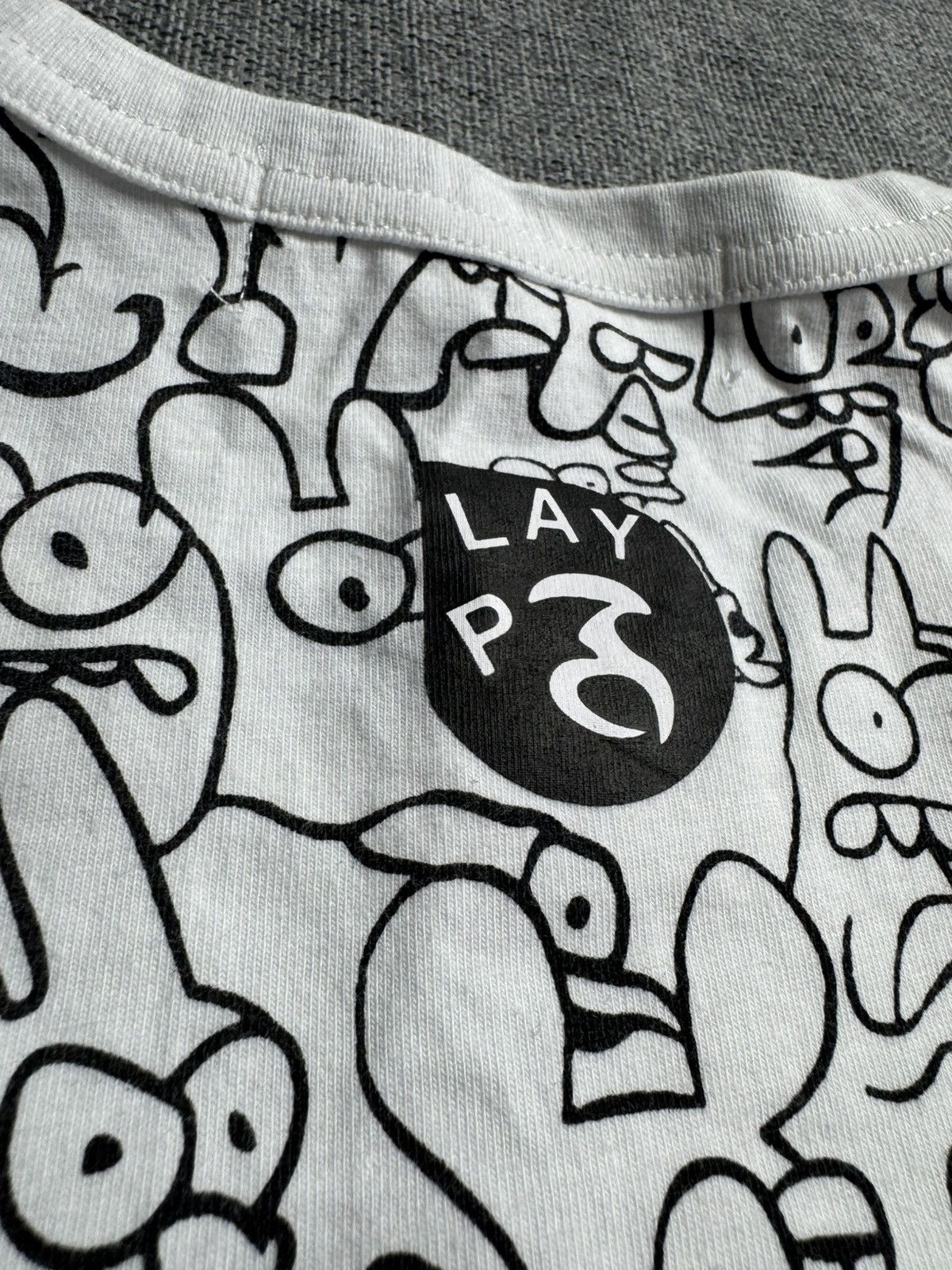 Comme des Garcons × Comme des Garcons PLAY Comme des Garsons Big Logo white T-Shirt M Size US M / EU 48-50 / 2 - 8 Thumbnail