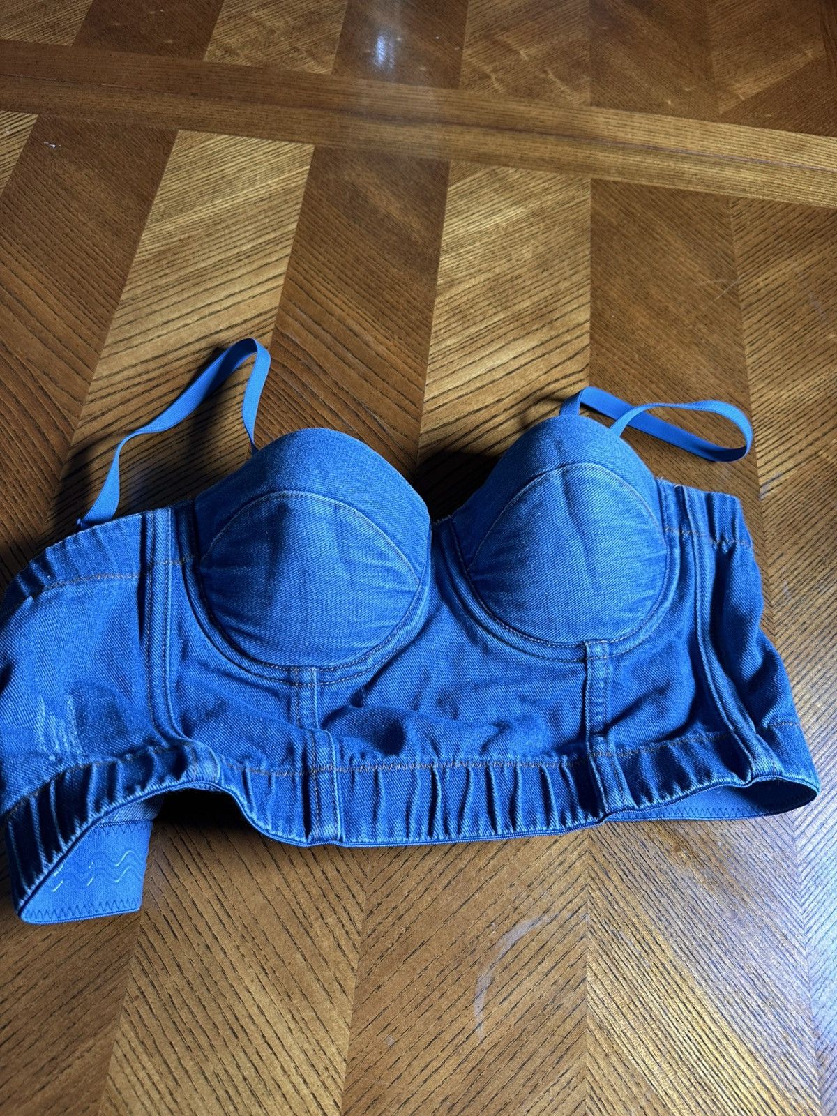 Other ELLACCI Women's Deium Bustier Crop Top Jean Corset Size L / US 10 / IT 46 - 4 Thumbnail