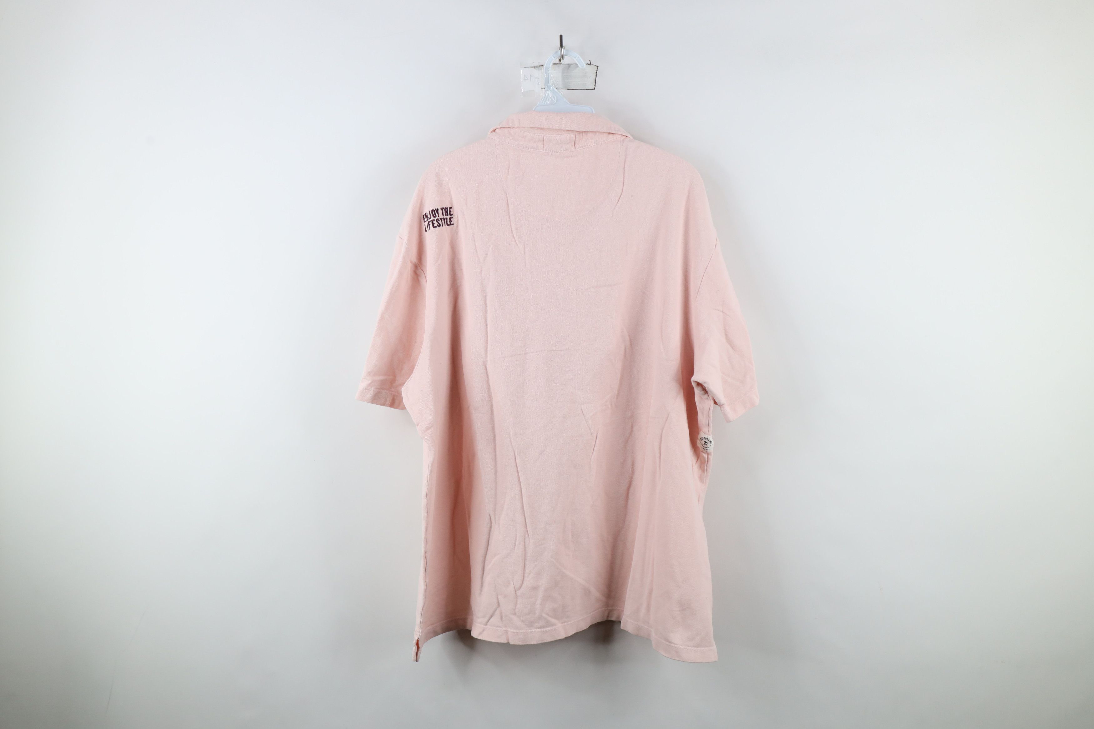 Vintage Sport of Kings SOKFY Skull Crossbones Polo Shirt Pink USA Size US XXL / EU 58 / 5 - 12 Thumbnail