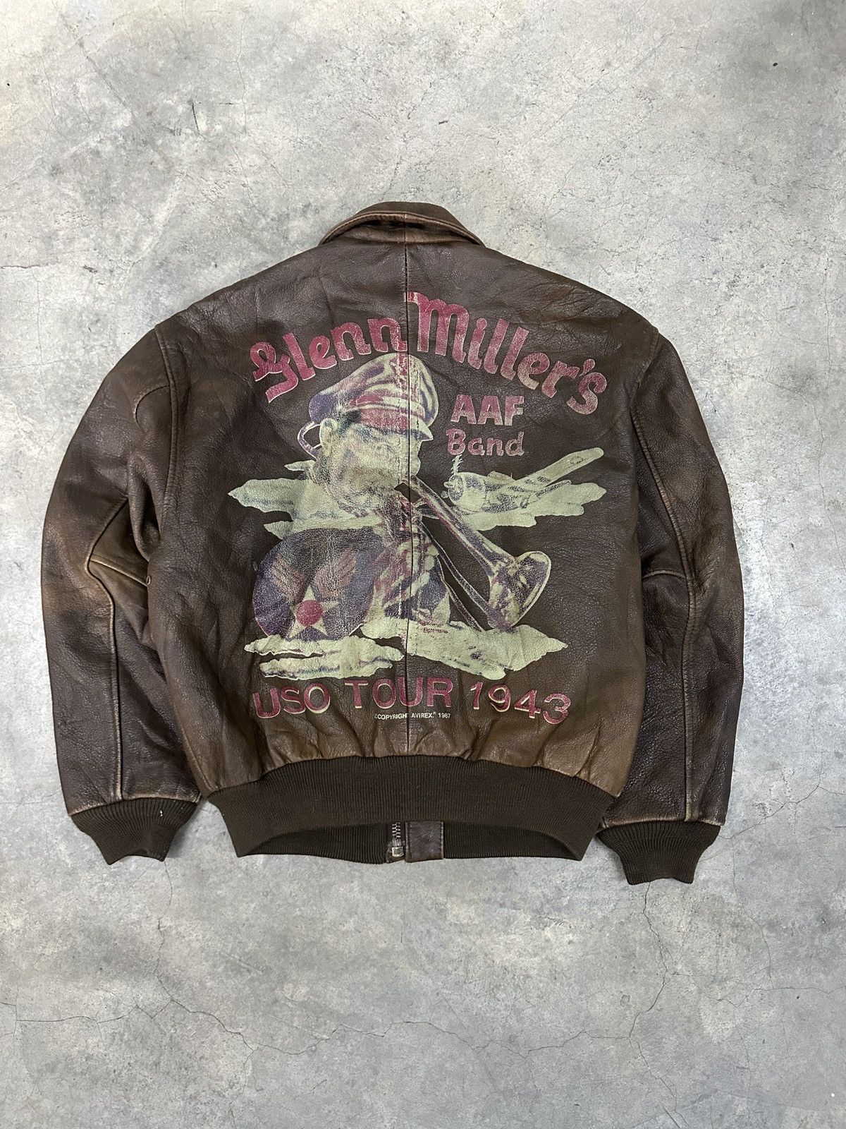 Vintage 80s Avirex Type-A2 Flight Leather Jacket