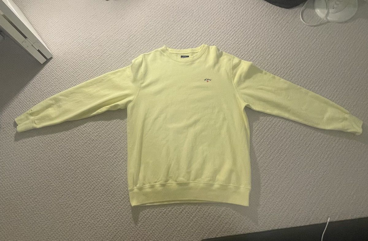 Noah Noah Sweatshirt - Size Large - Neon Yellow Size US L / EU 52-54 / 3 - 3 Thumbnail