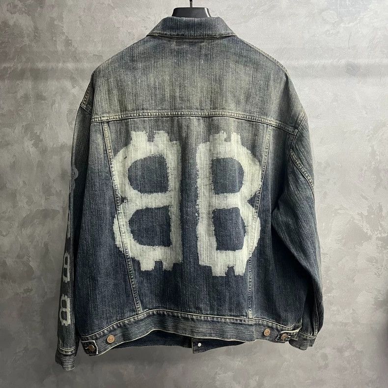 Balenciaga Balenciaga latest indigo blue letter printed single breaste Size US XS / EU 42 / 0 - 5 Thumbnail