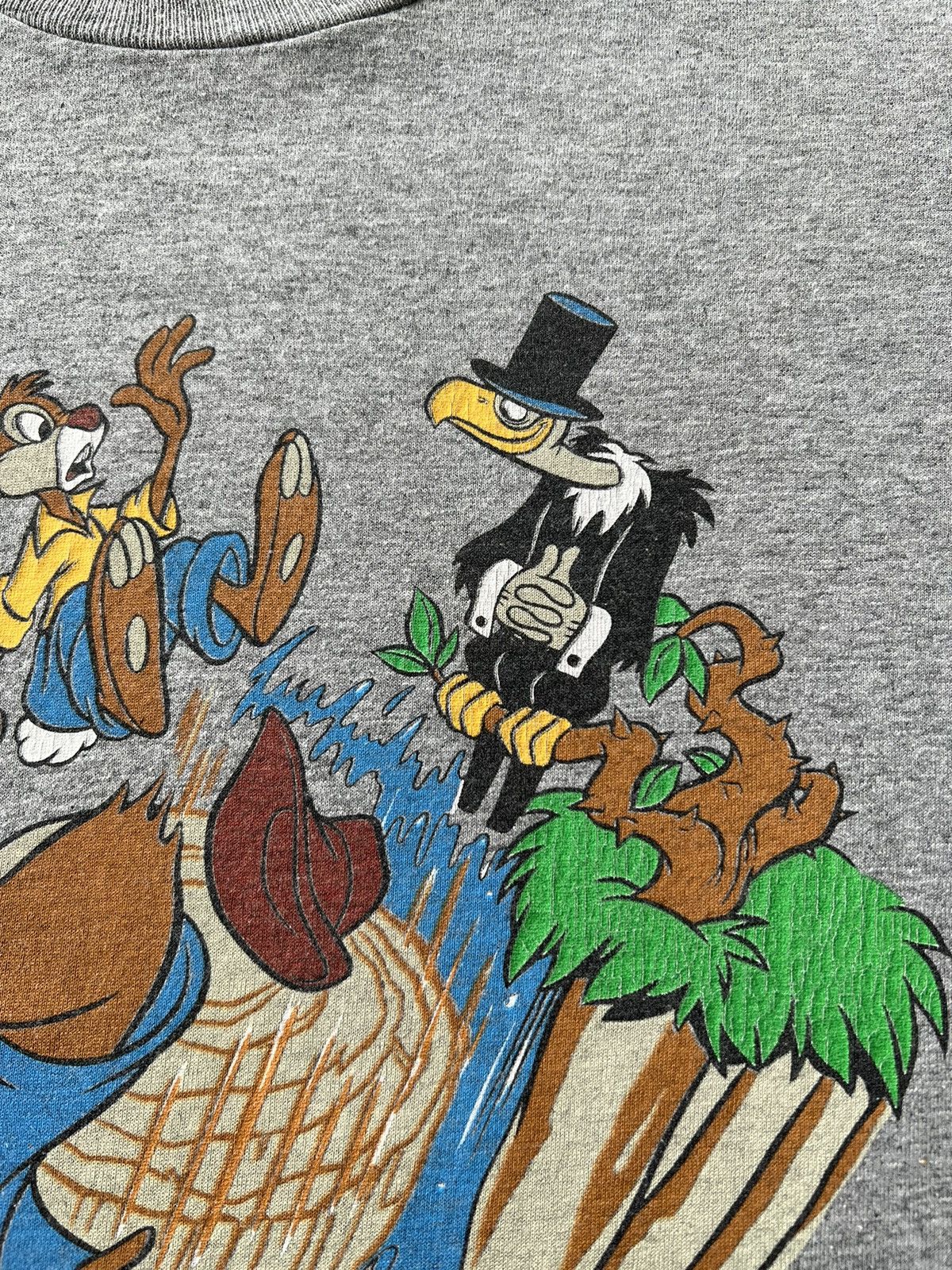 Disney Vintage 90s Disney Splash Mountain Cartoon Gray T-shirt Size US L / EU 52-54 / 3 - 5 Thumbnail