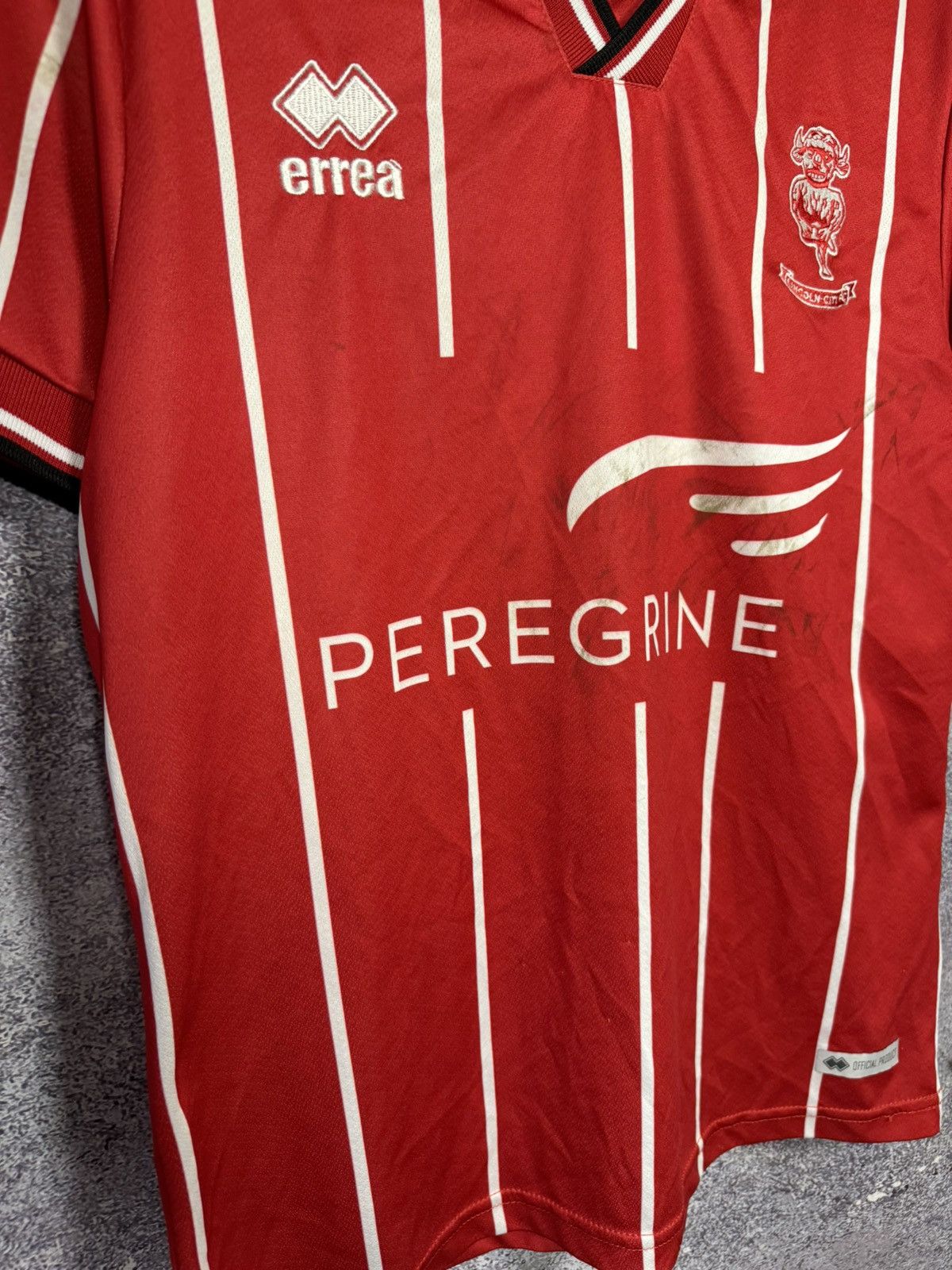 Errea × Vintage Vintage Lincoln City 2020/21 Errea Soccer Jersey Blokcore Size US S / EU 44-46 / 1 - 7 Thumbnail