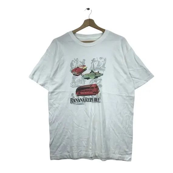 Banana Republic Vtg 90 BANANA REPUBLIC SURF Beach Hawaii Tee Shirt Honolulu Size US M / EU 48-50 / 2 - 1 Thumbnail