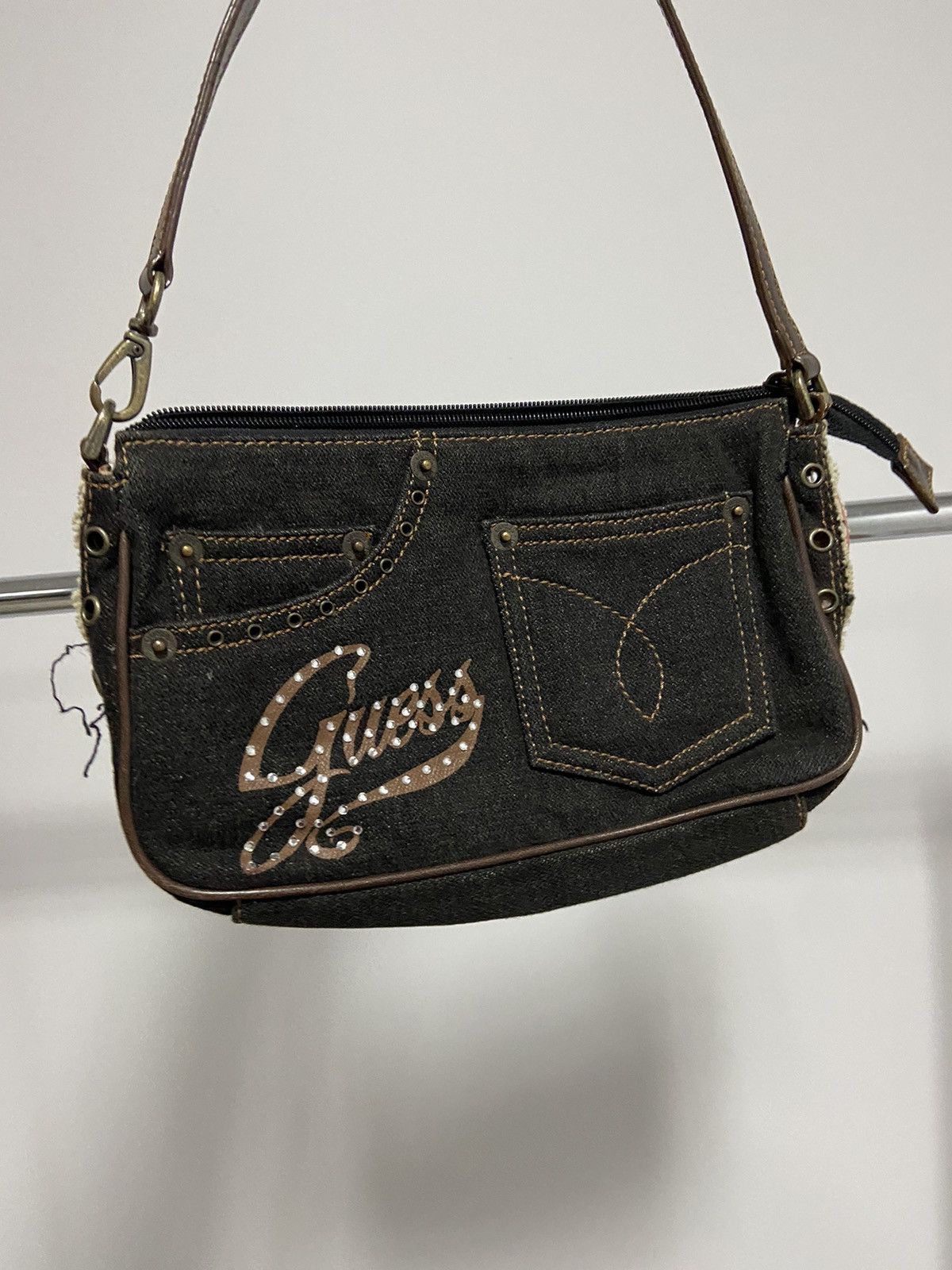 Guess × Vintage Guess rhinestones Logo Vintage small Bag Size ONE SIZE - 2 Thumbnail