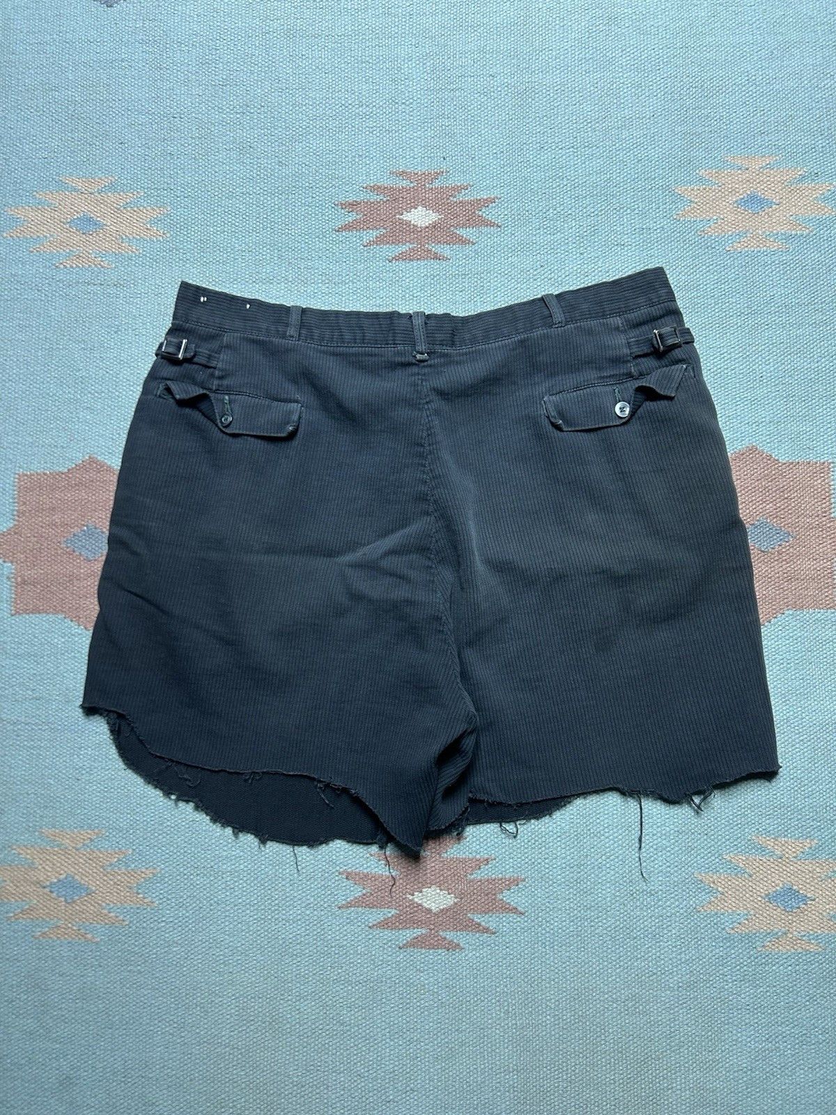Vintage Vintage 50s black pique shorts cut off side cinch buckle 34 Size US 34 / EU 50 - 7 Thumbnail