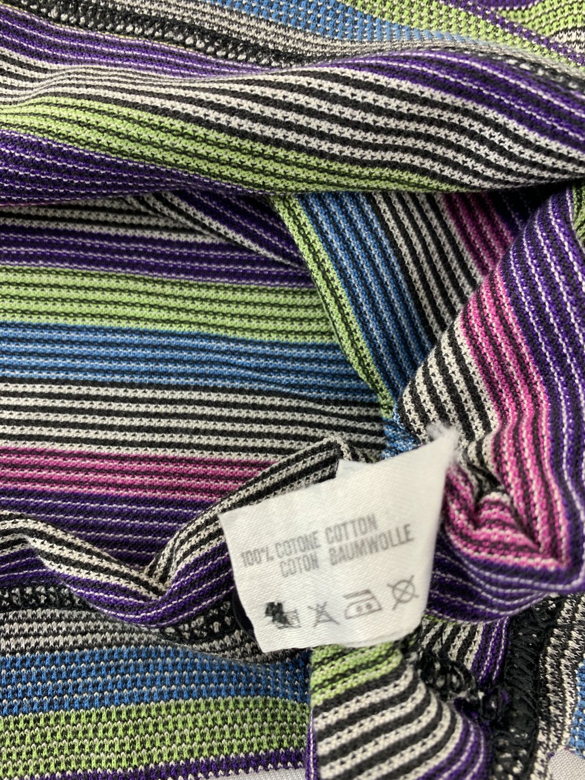 Missoni 90s Missoni Sport Italian Striped Multicolour Polo Tee Size US L / EU 52-54 / 3 - 8 Thumbnail